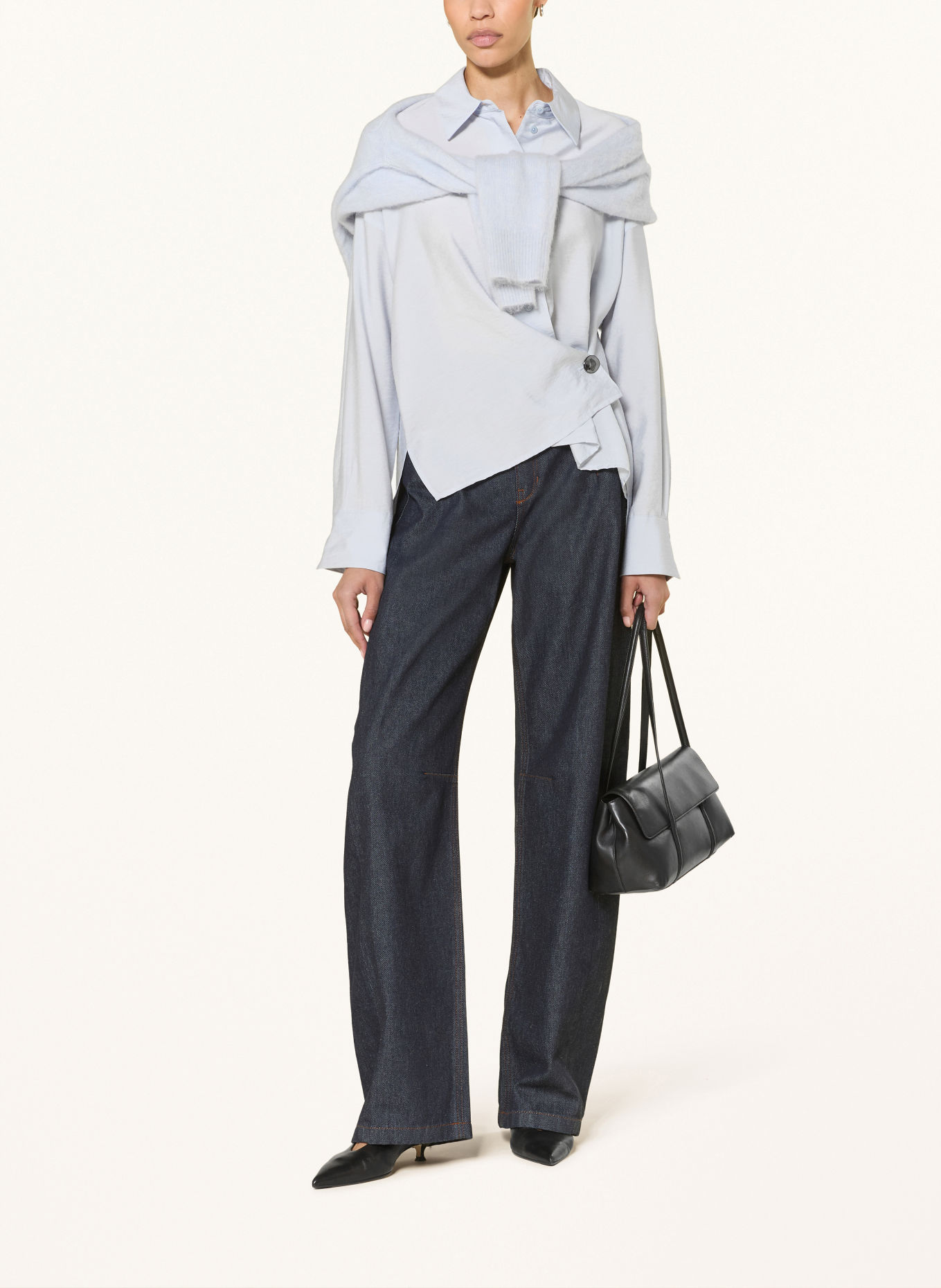 DRYKORN Overhemdblouse CLOELIA: LICHTBLAUW
