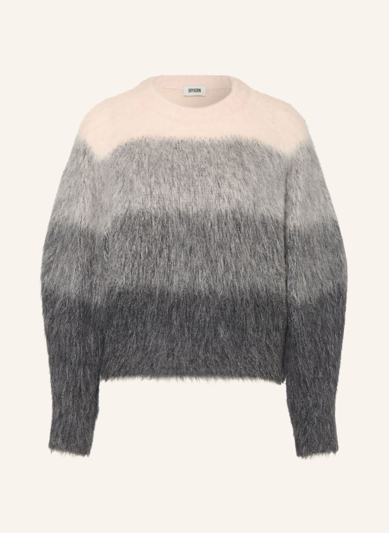 DRYKORN Trui GINNIFER met alpaca: DONKERGRIJS / ROSE CLAIR / GRIJS