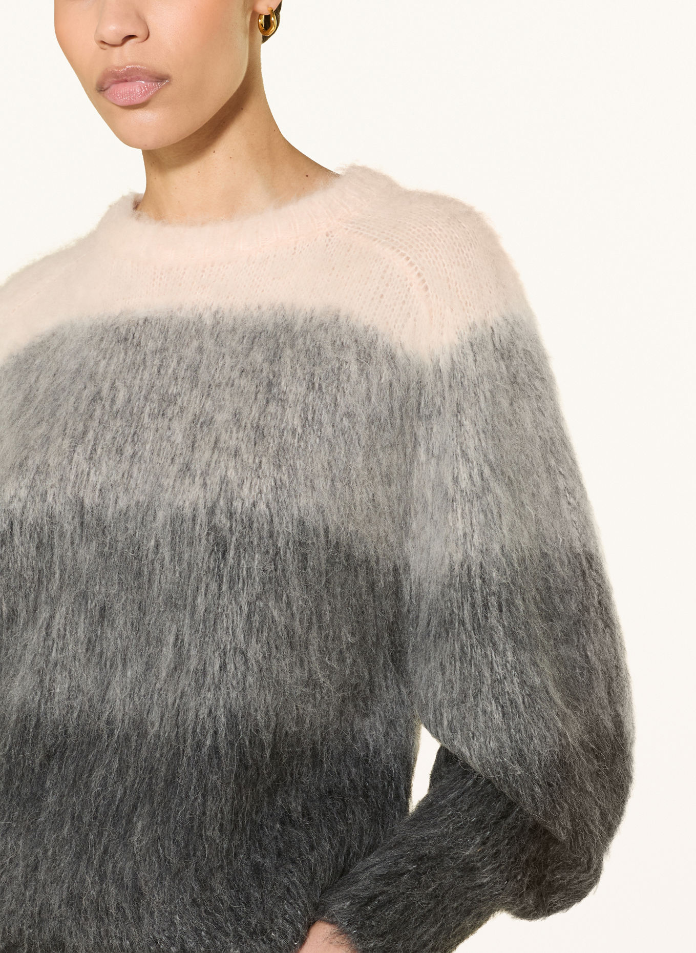 DRYKORN Trui GINNIFER met alpaca: DONKERGRIJS / ROSE CLAIR / GRIJS