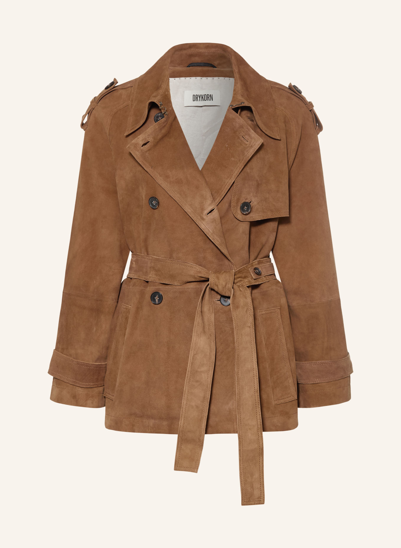 DRYKORN PENLEY Leather Jacket: COGNAC