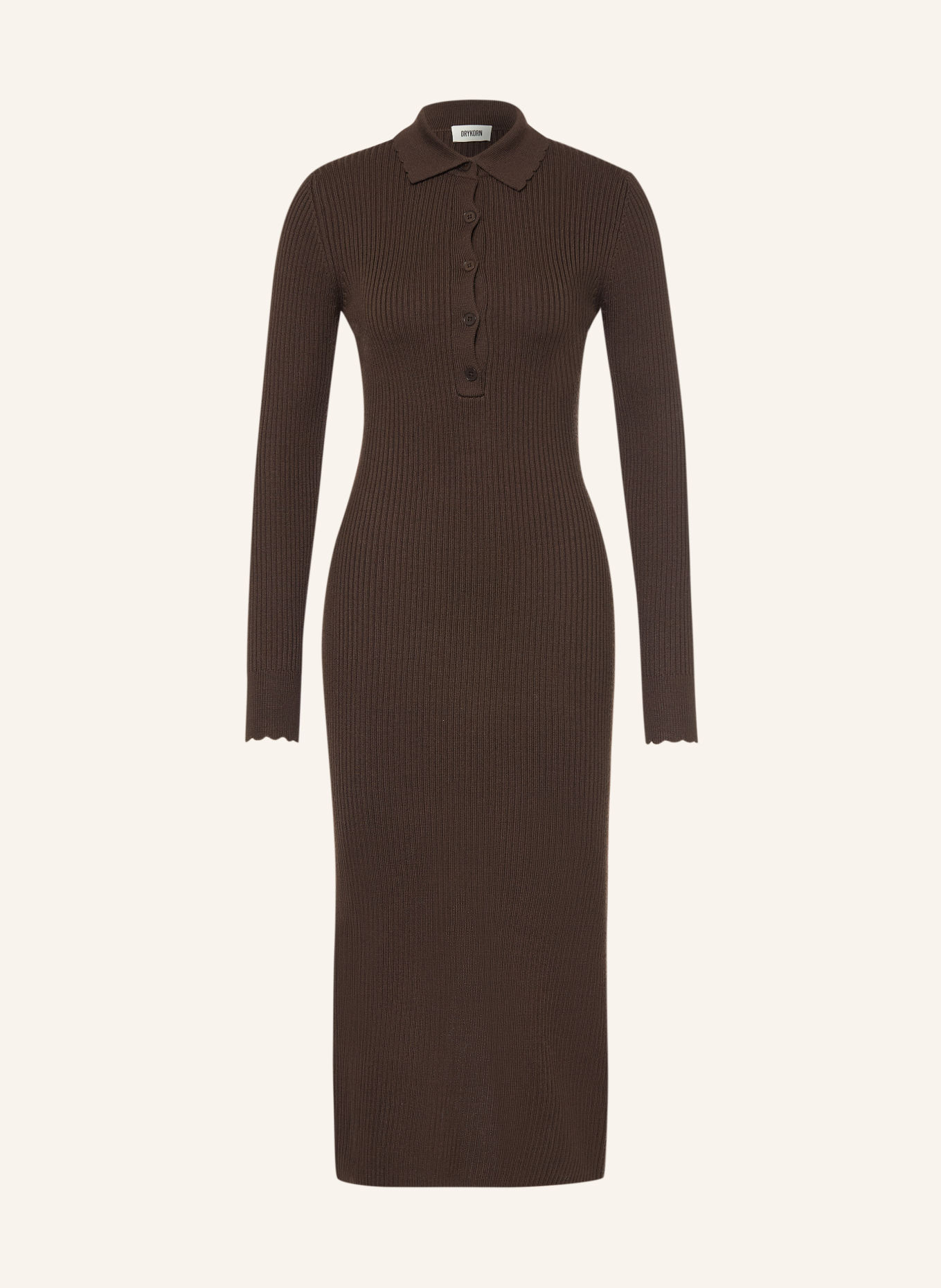 DRYKORN Strickkleid AMARILA: DUNKELBRAUN