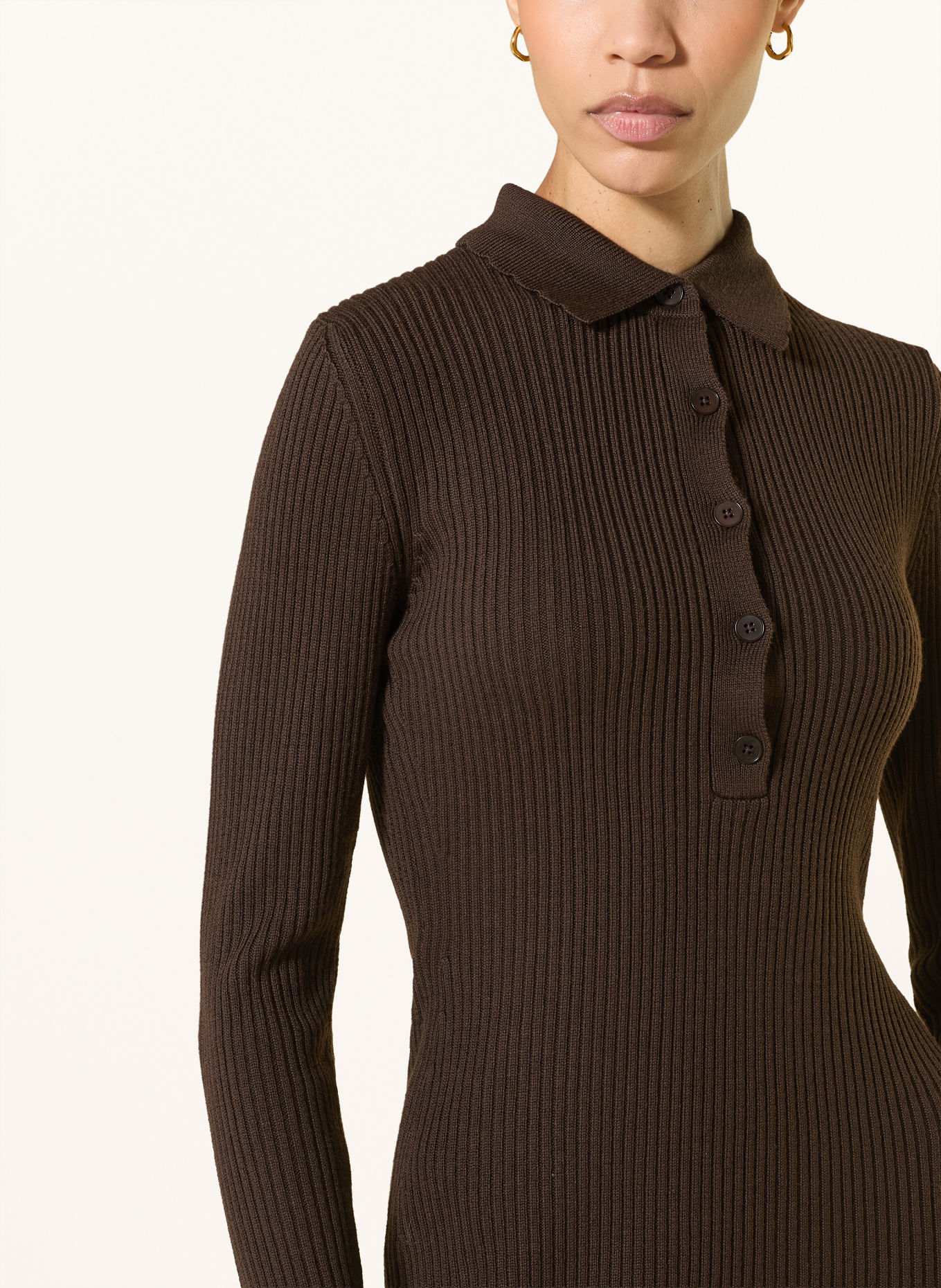 DRYKORN Strickkleid AMARILA: DUNKELBRAUN