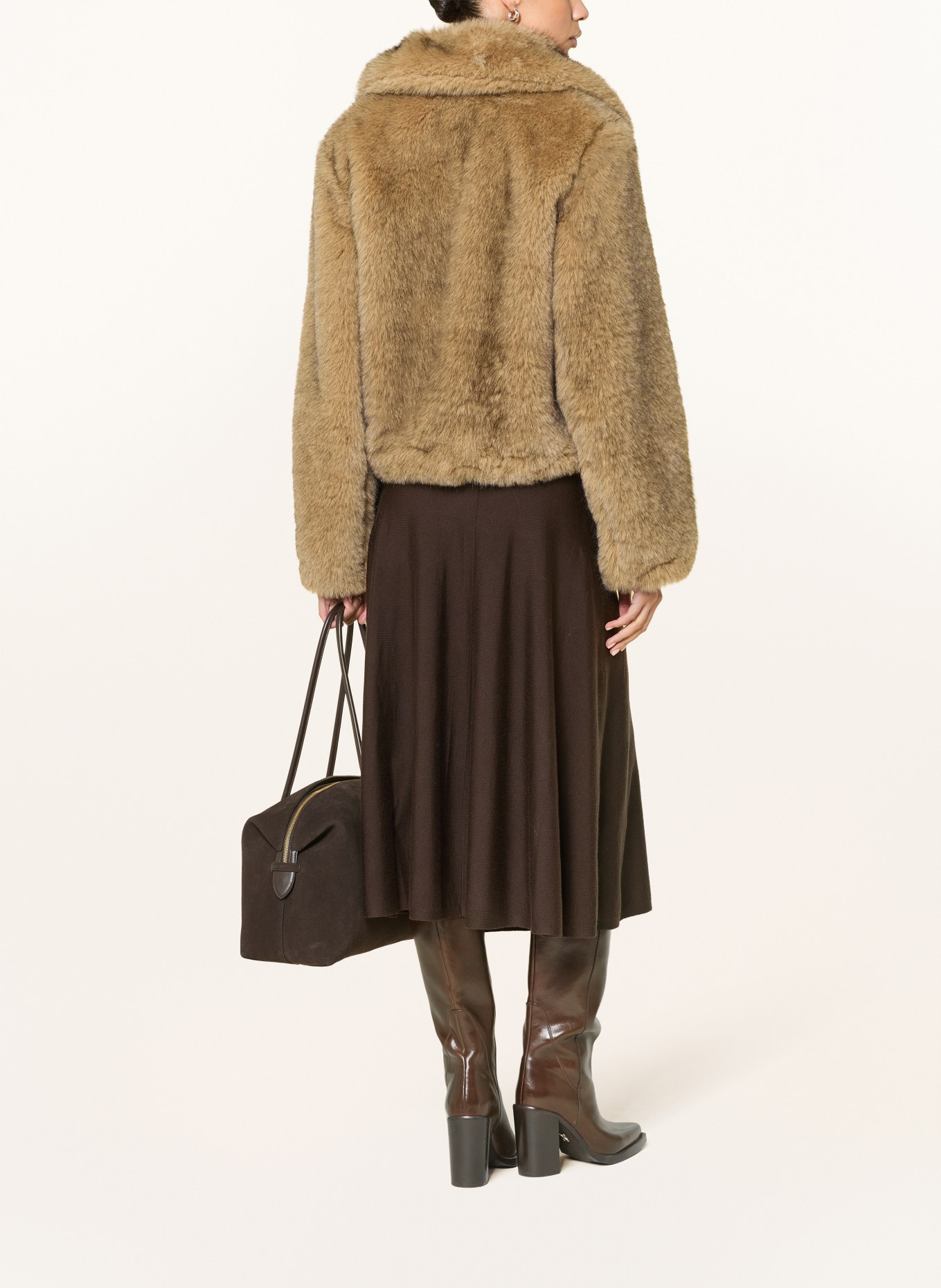 DRYKORN Veste en fausse fourrure ADWELL: CHAMEAU