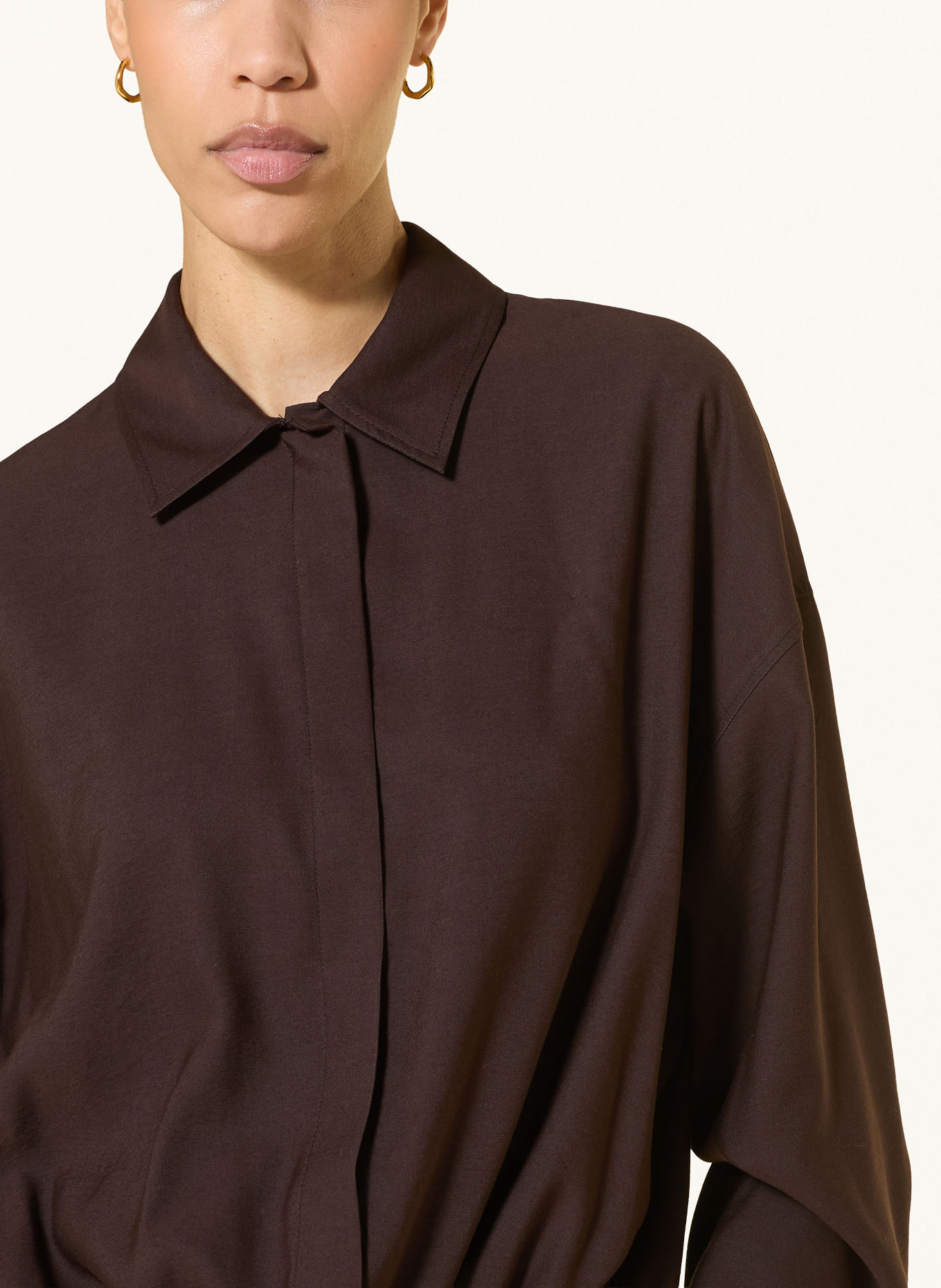 DRYKORN FIONEL Shirt Blouse: DARK BROWN