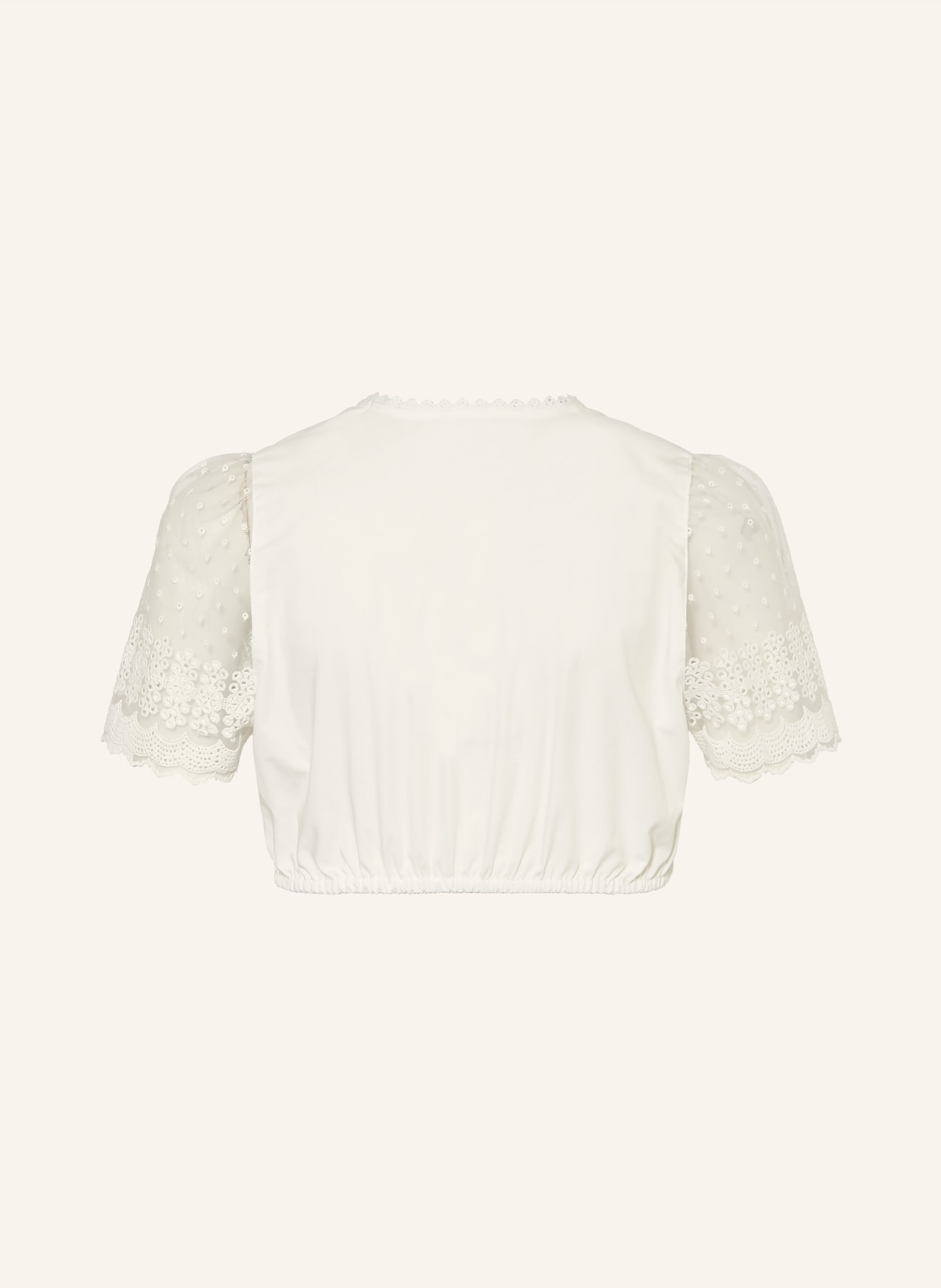 KRÜGER Bluzka dirndl z koronką: BIAŁY