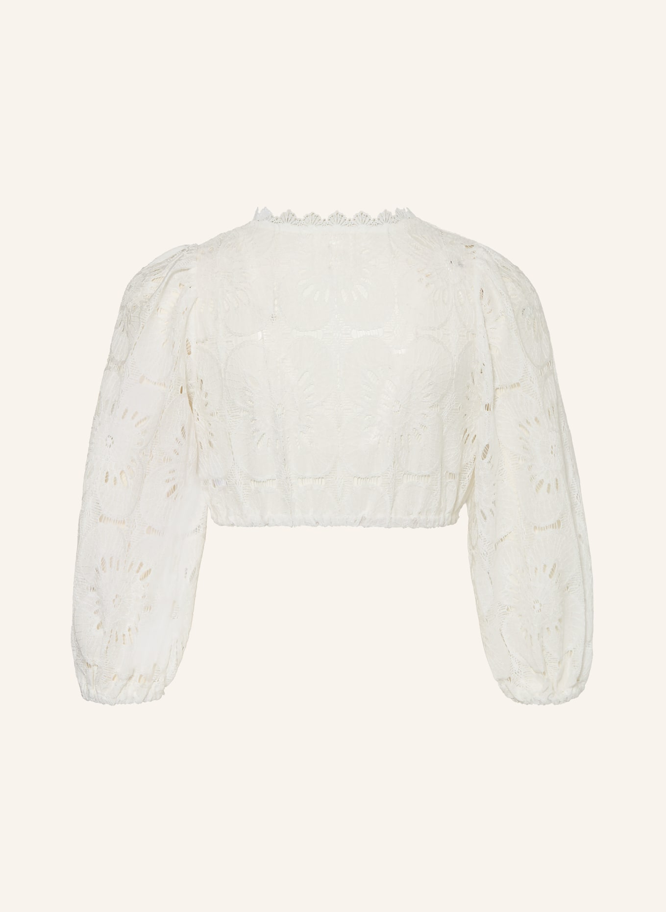 KRÜGER Dirndlbluse aus Lochspitze: WEISS
