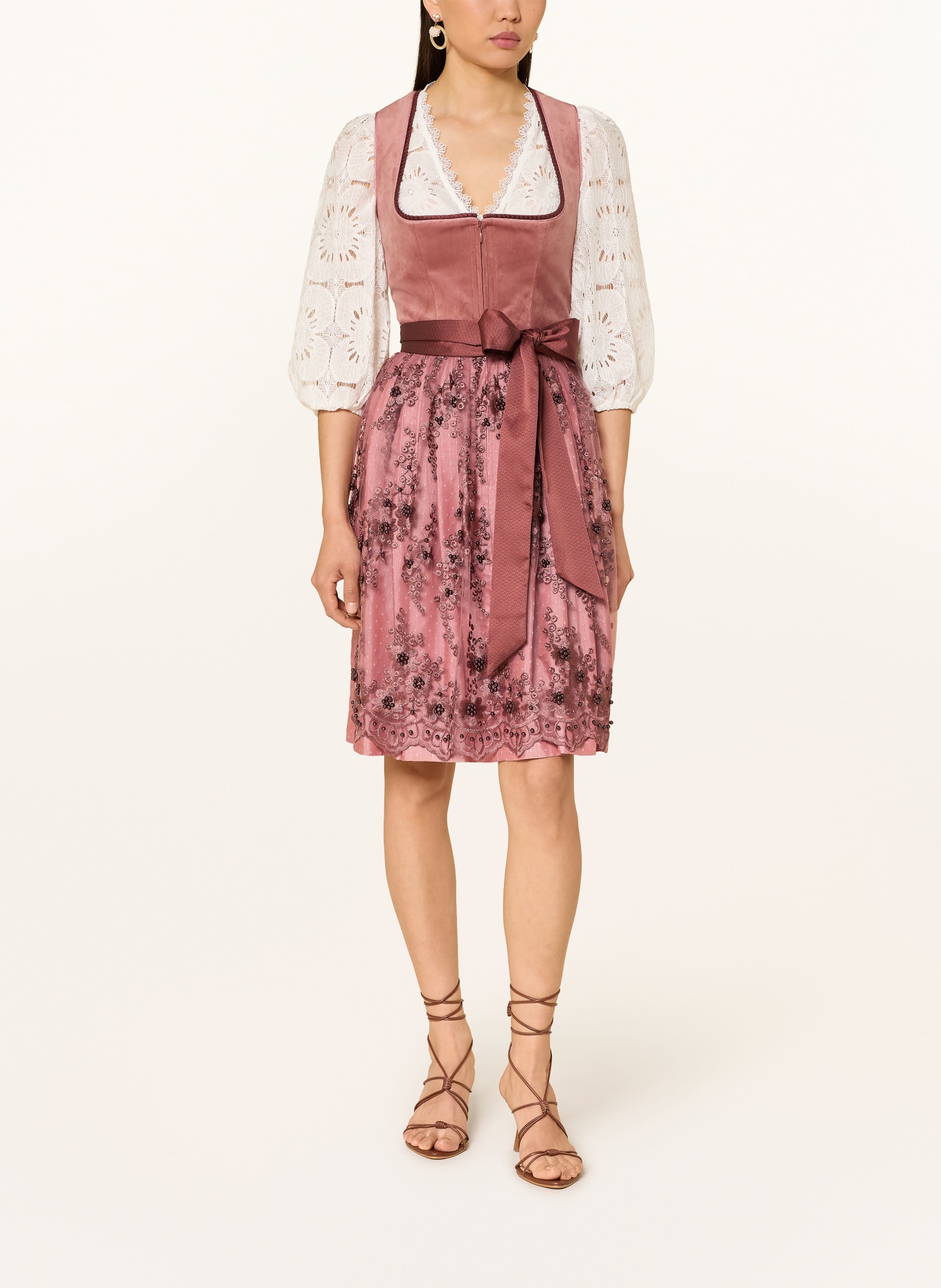 KRÜGER Dirndlbluse aus Lochspitze: WEISS