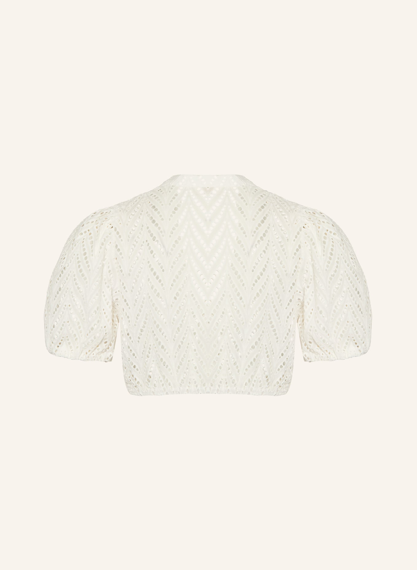 KRÜGER Dirndl-blouse van opengewerkte kant: WIT