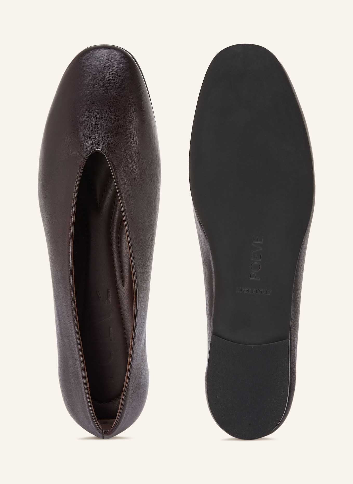 POEVE Ballerinas LINET: DUNKELBRAUN