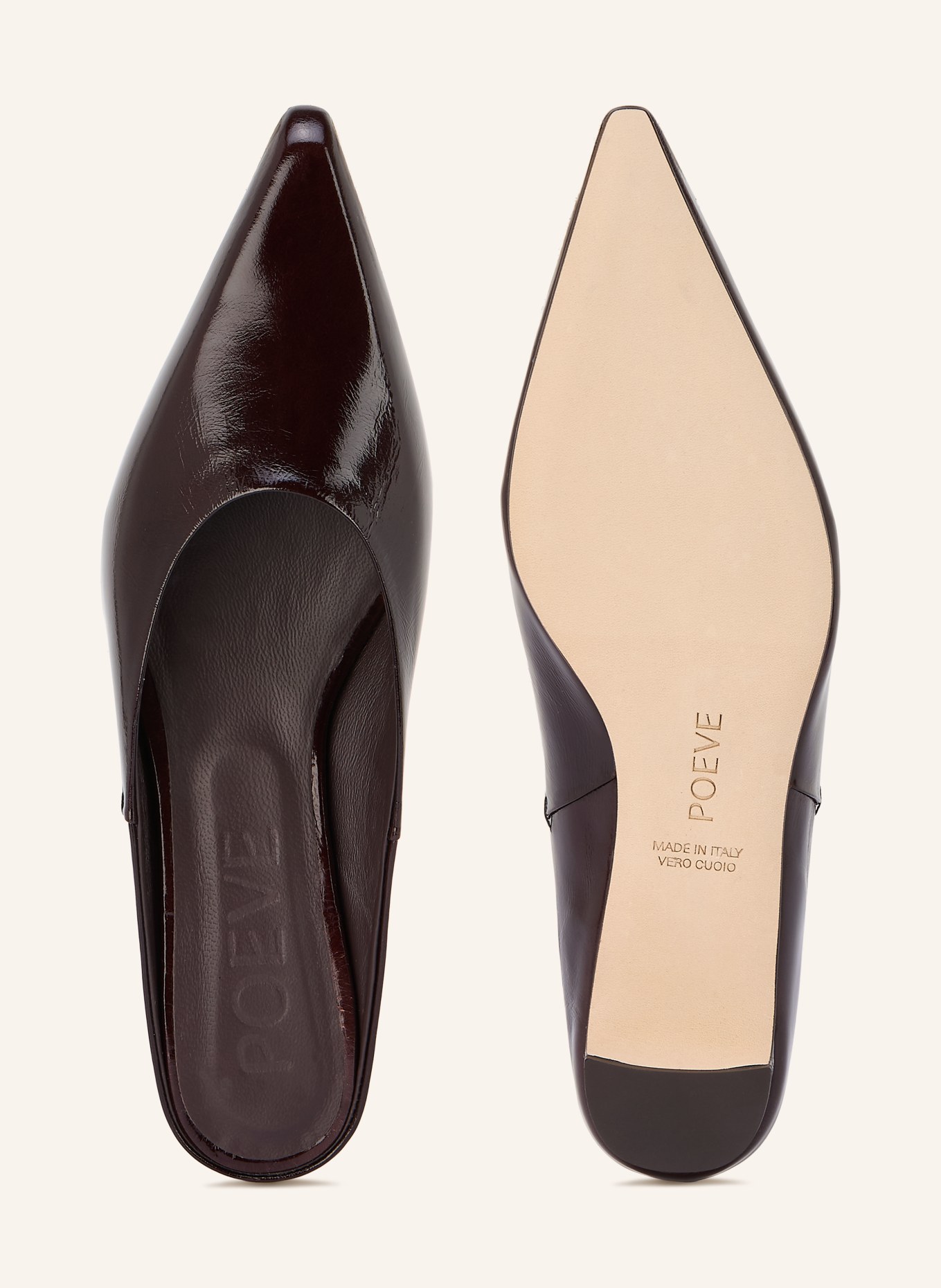 POEVE Mules FEYE: MARRON FONCÉ