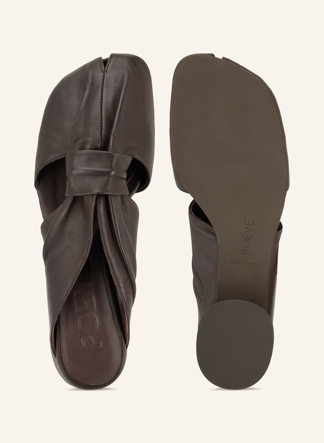 POEVE Mules MAGGIE: DUNKELBRAUN