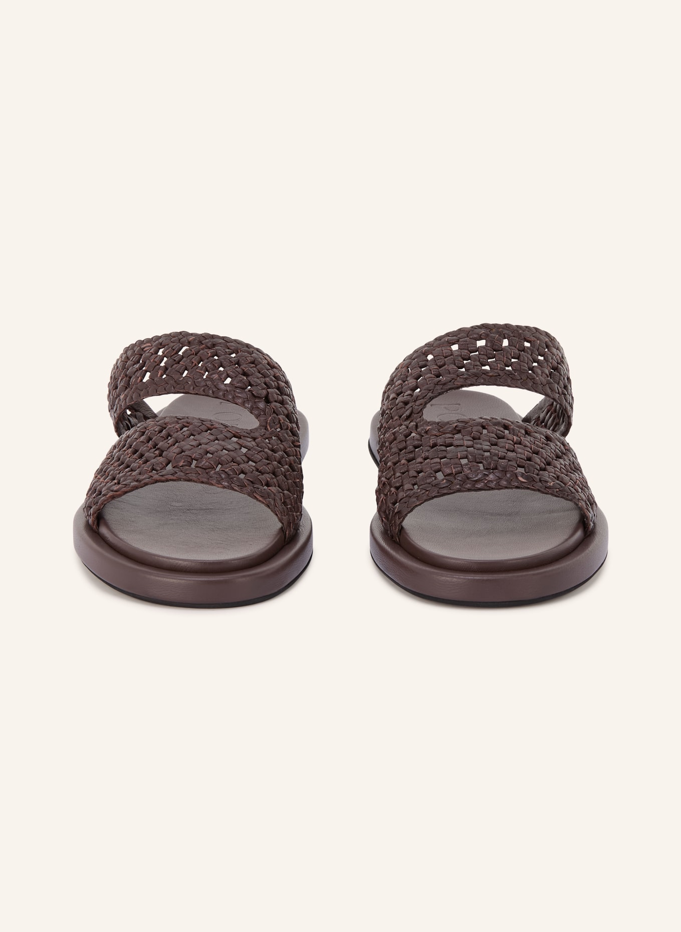 POEVE Slippers DELPHINE: MARRON FONCÉ