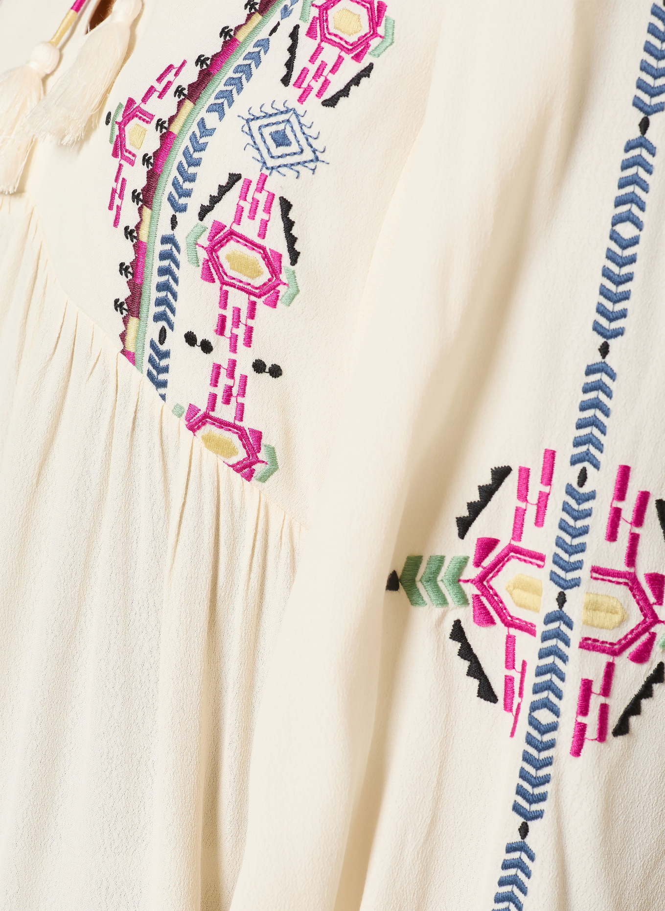 ba&sh Blusenshirt TILT: CREME / PINK / HELLGRÜN