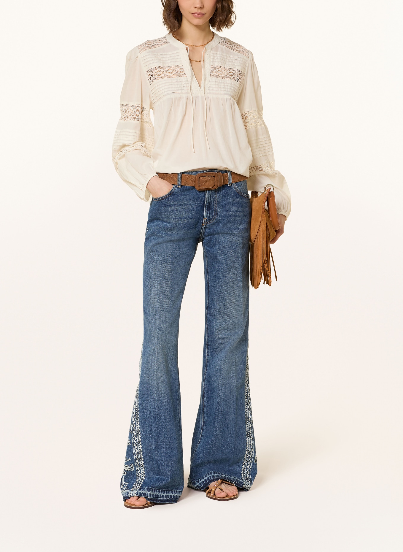 ba&sh Wide Leg Jeans IVY: BLUE USEDBLUE