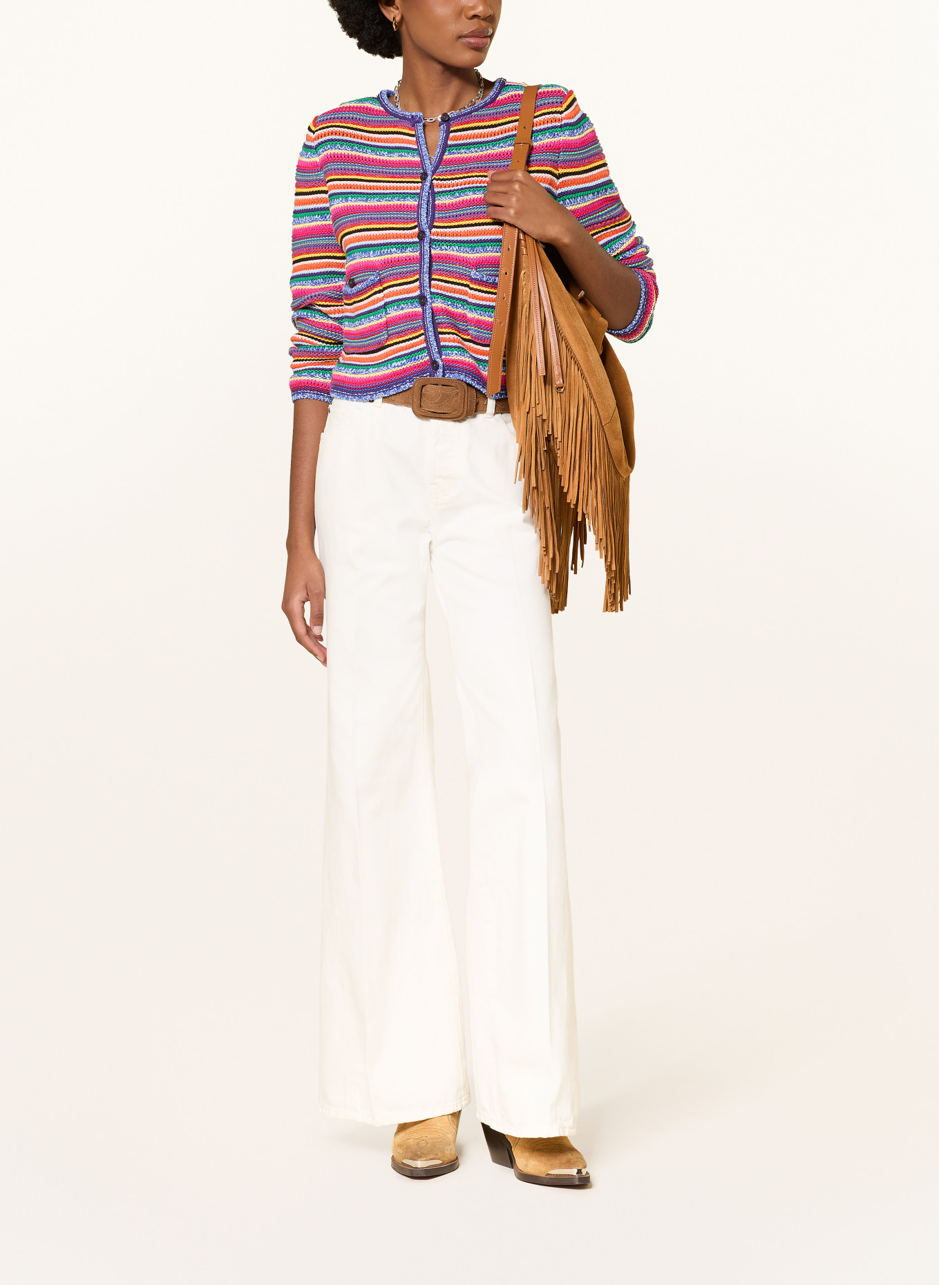 ba&sh Flared Jeans BADOU: ECRU OFF WHITE