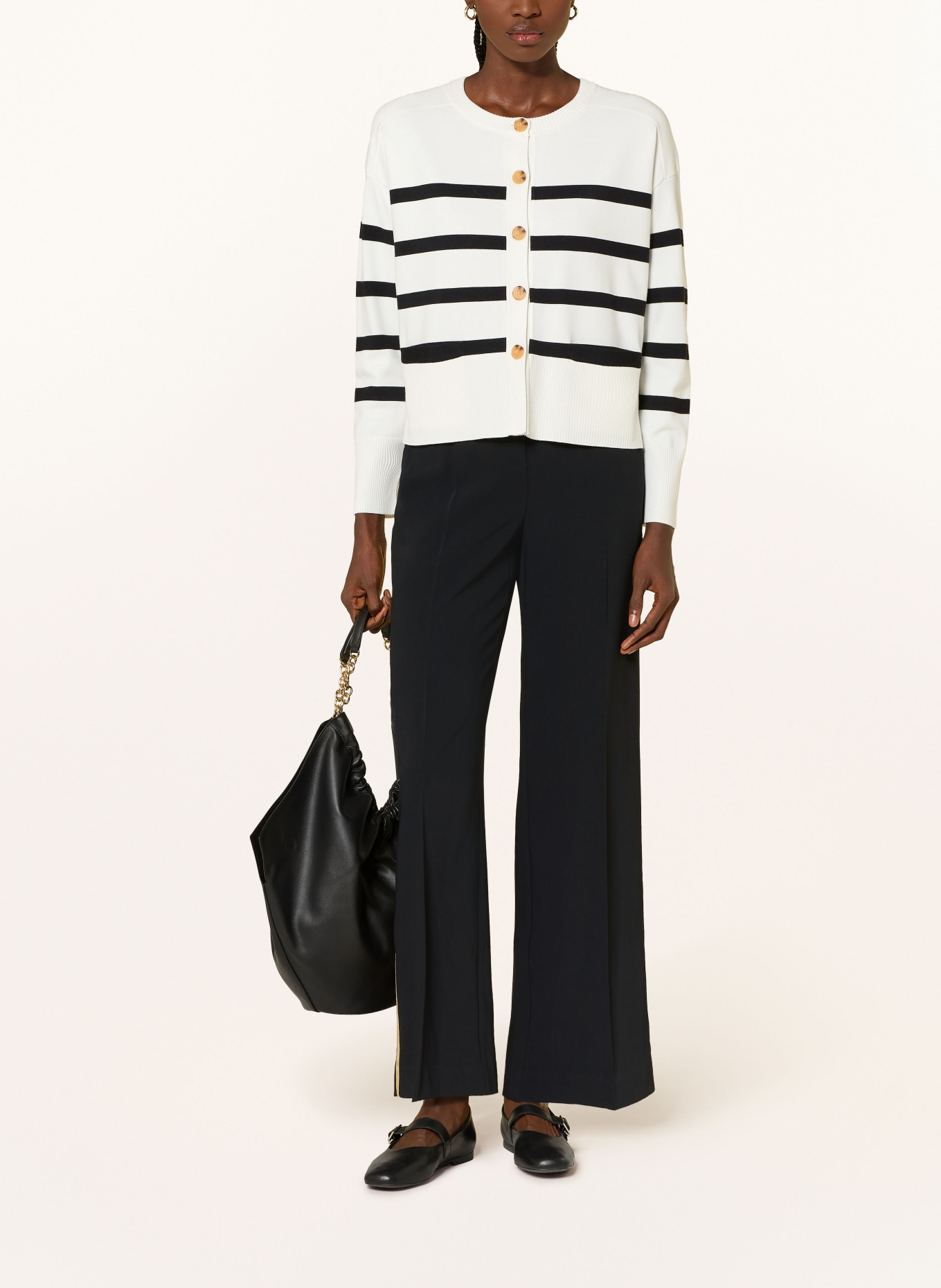 HOBBS Sweter MEGAN: BIAŁY / GRANATOWY