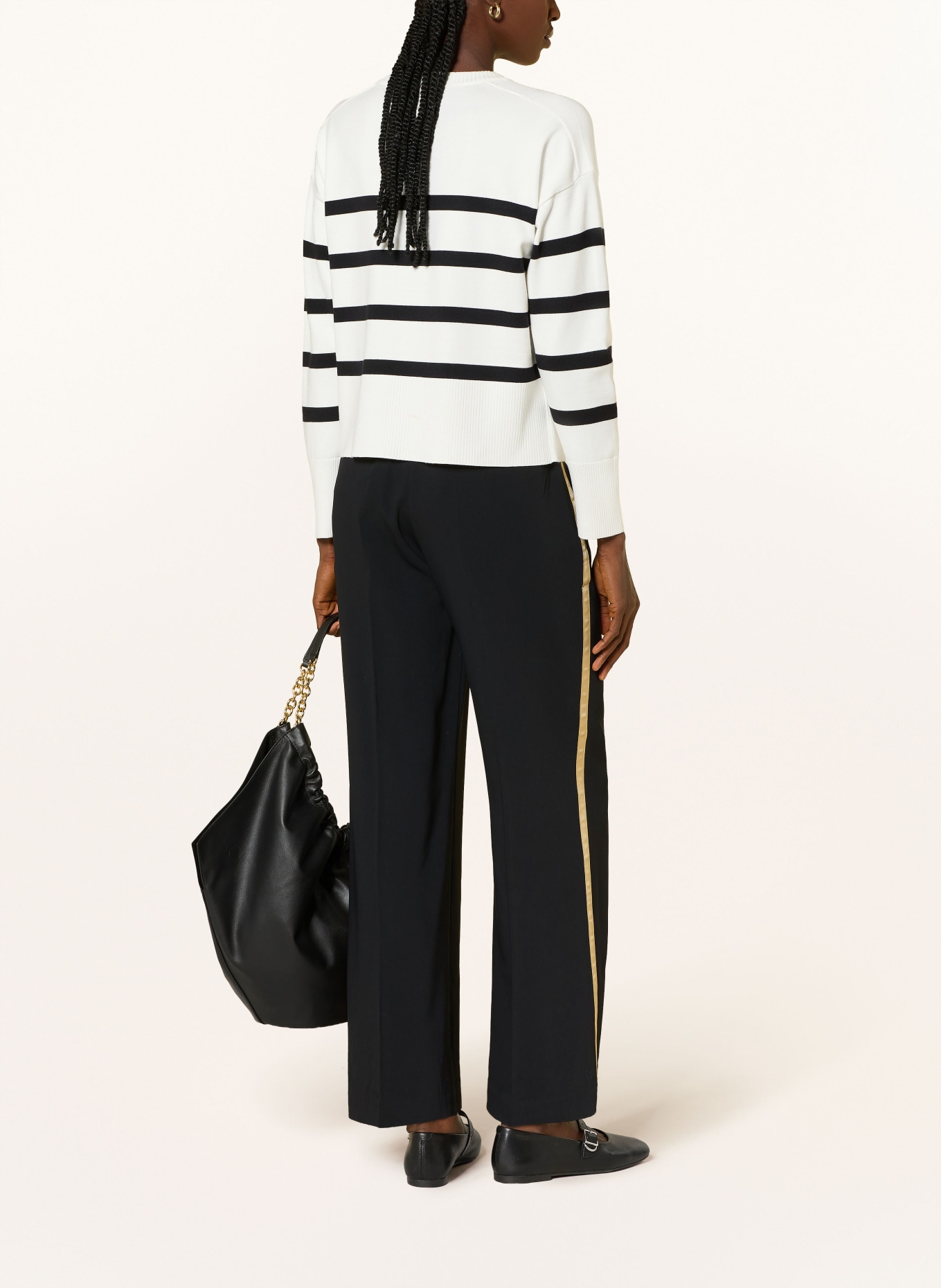 HOBBS Sweter MEGAN: BIAŁY / GRANATOWY