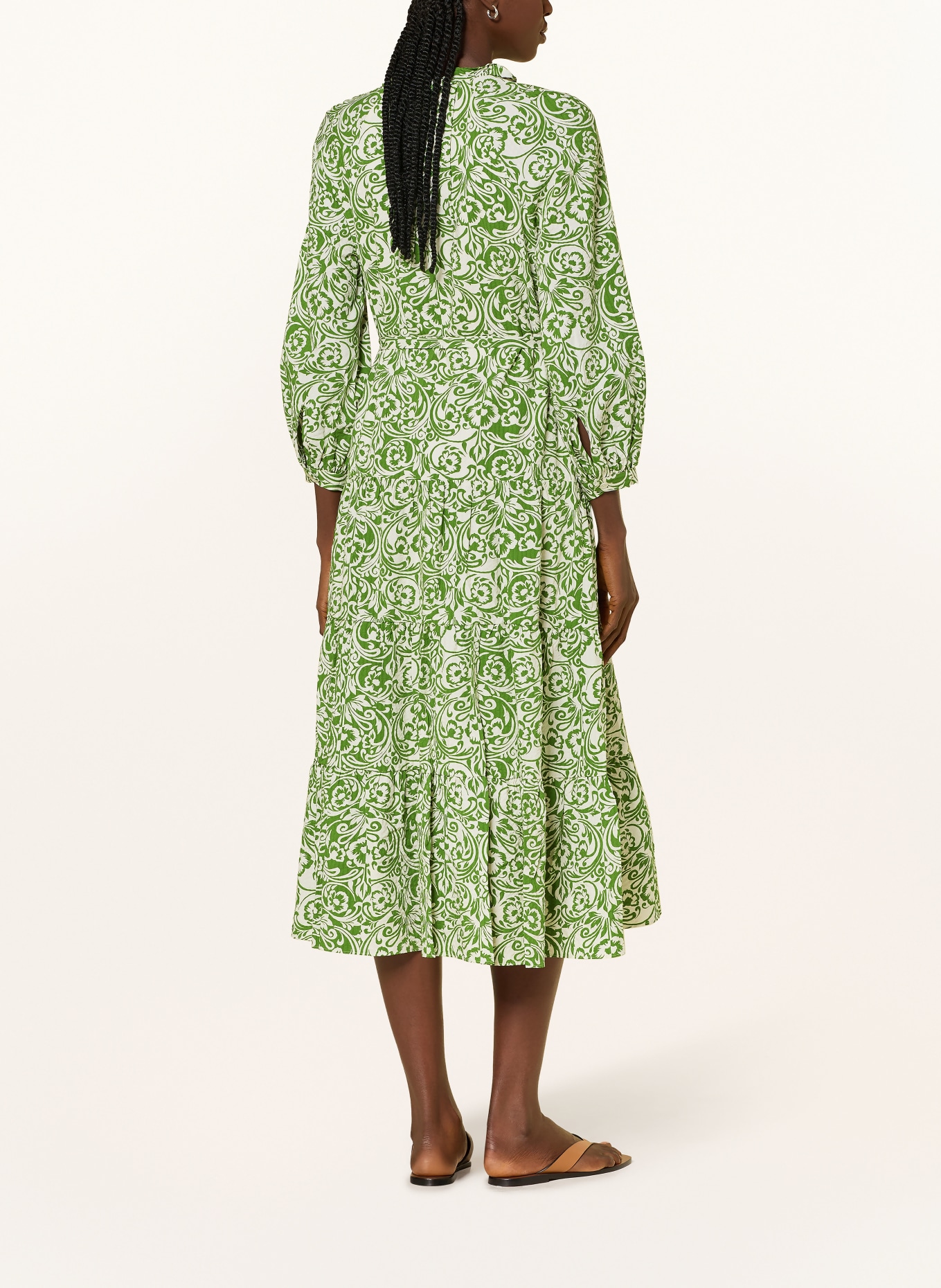 HOBBS Sukienka AMARIS: ZIELONY / BIAŁY