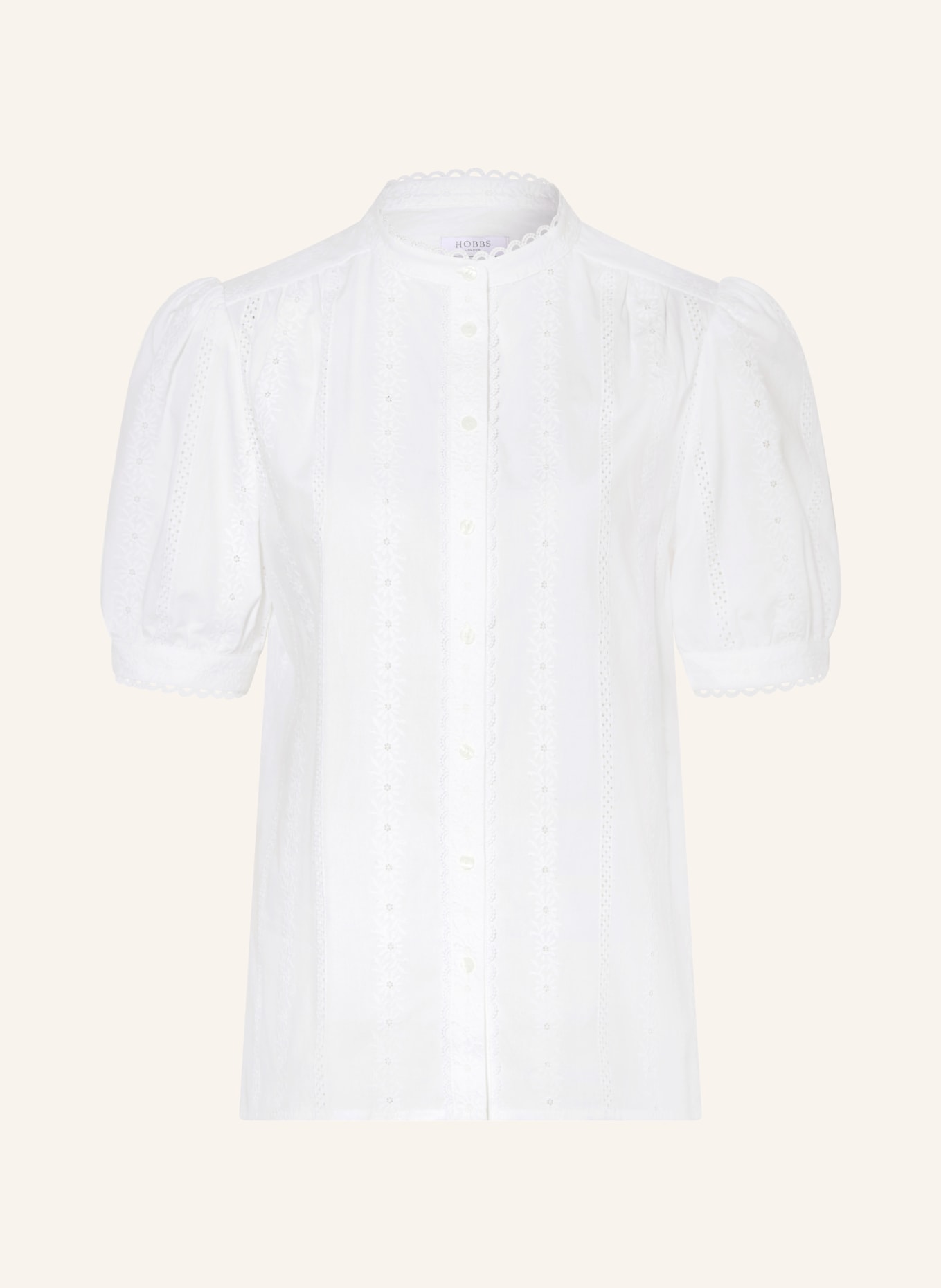 HOBBS Bluzka z koronką SAWYER: BIAŁY