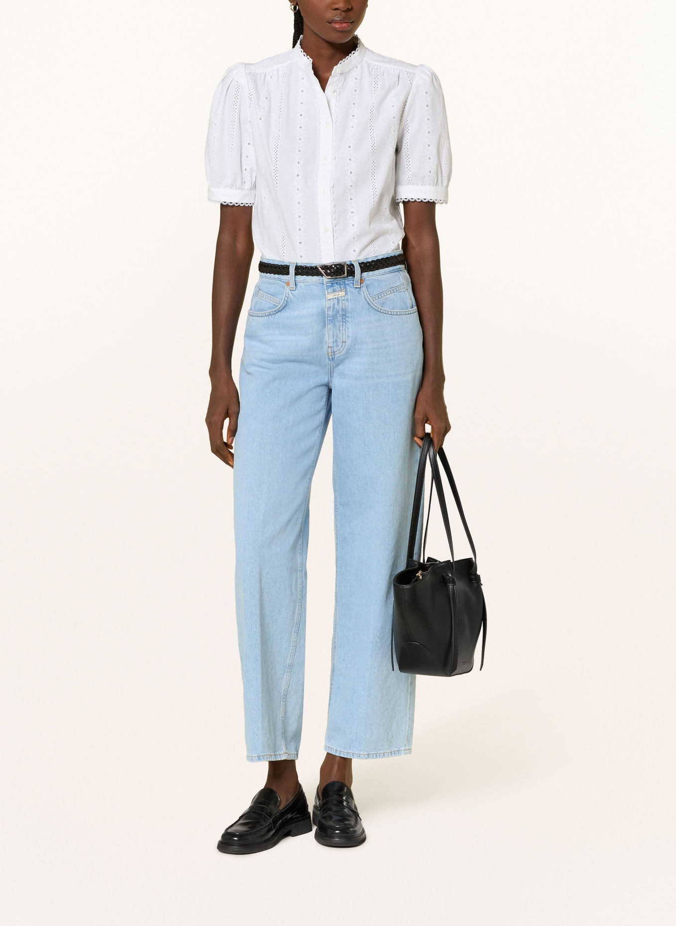 HOBBS Bluzka z koronką SAWYER: BIAŁY