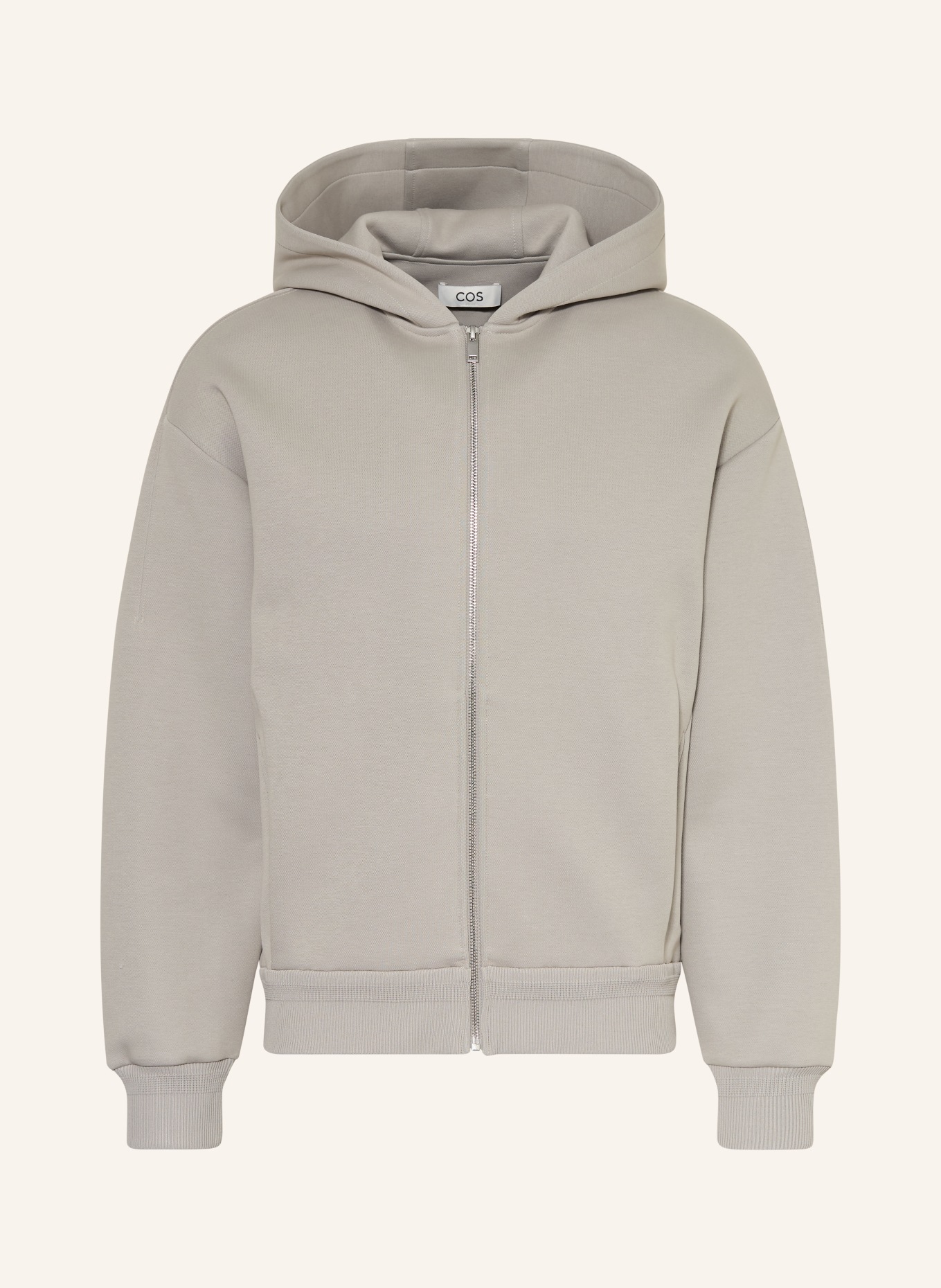 COS Sweatshirt jacket: LIGHT GRAY