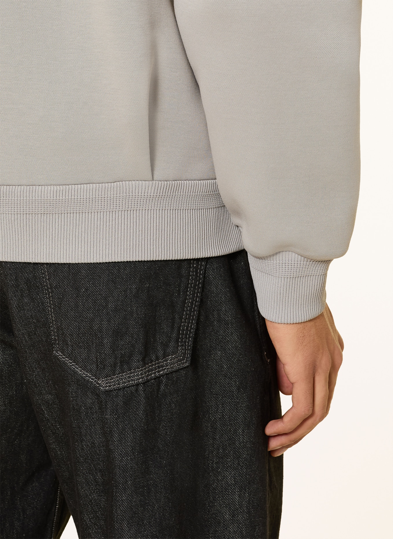 COS Sweatshirt jacket: LIGHT GRAY