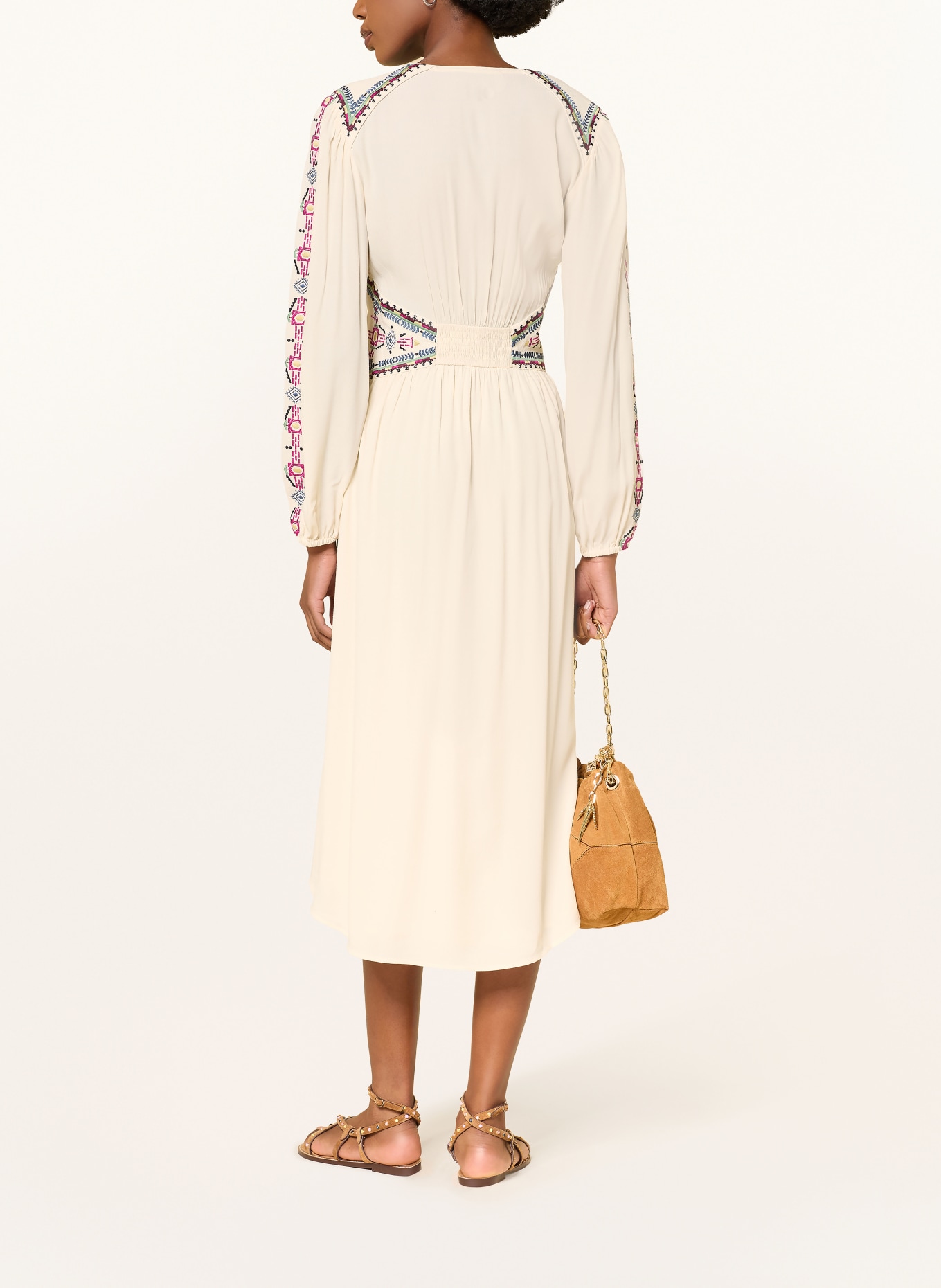 ba&sh Kleid TINA: ECRU / LILA / DUNKELBLAU