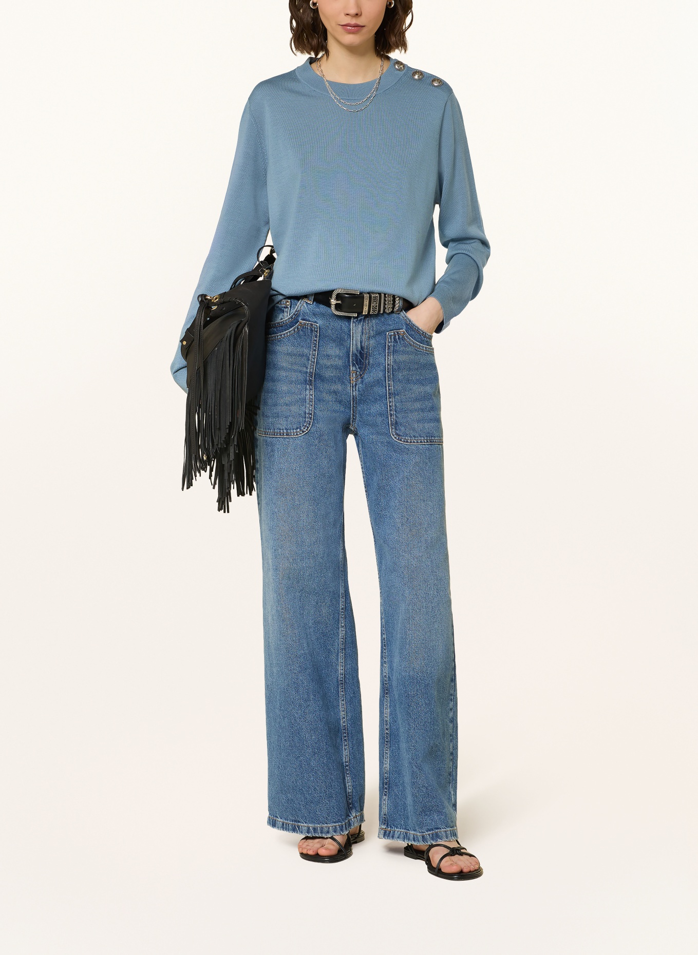 ba&sh Pullover BYLEIL: HELLBLAU