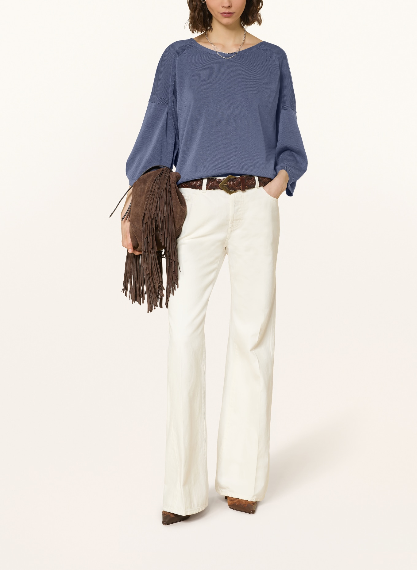 ba&sh Strickjacke BRAHA mit 3/4-Arm: BLAU