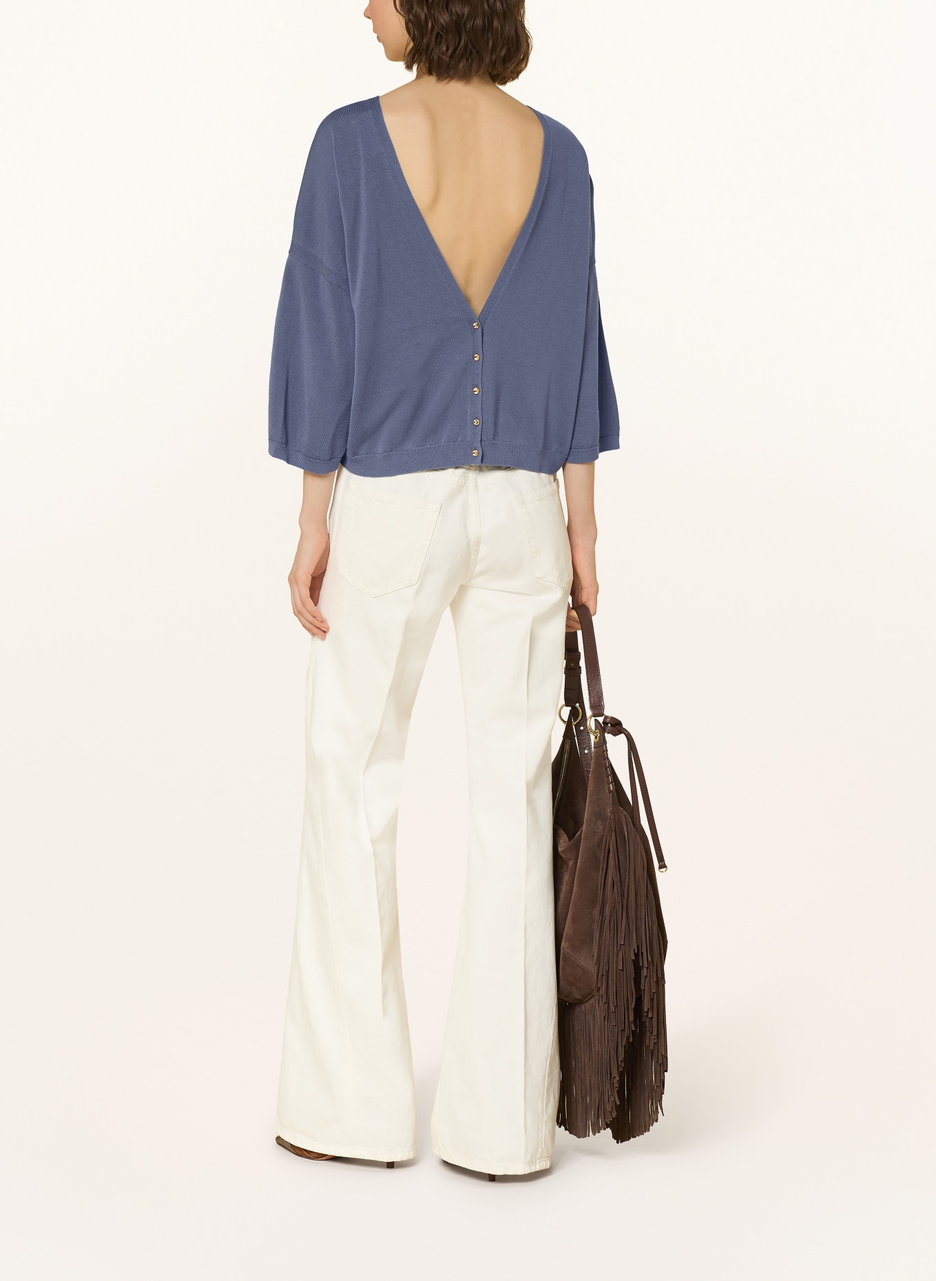 ba&sh Strickjacke BRAHA mit 3/4-Arm: BLAU