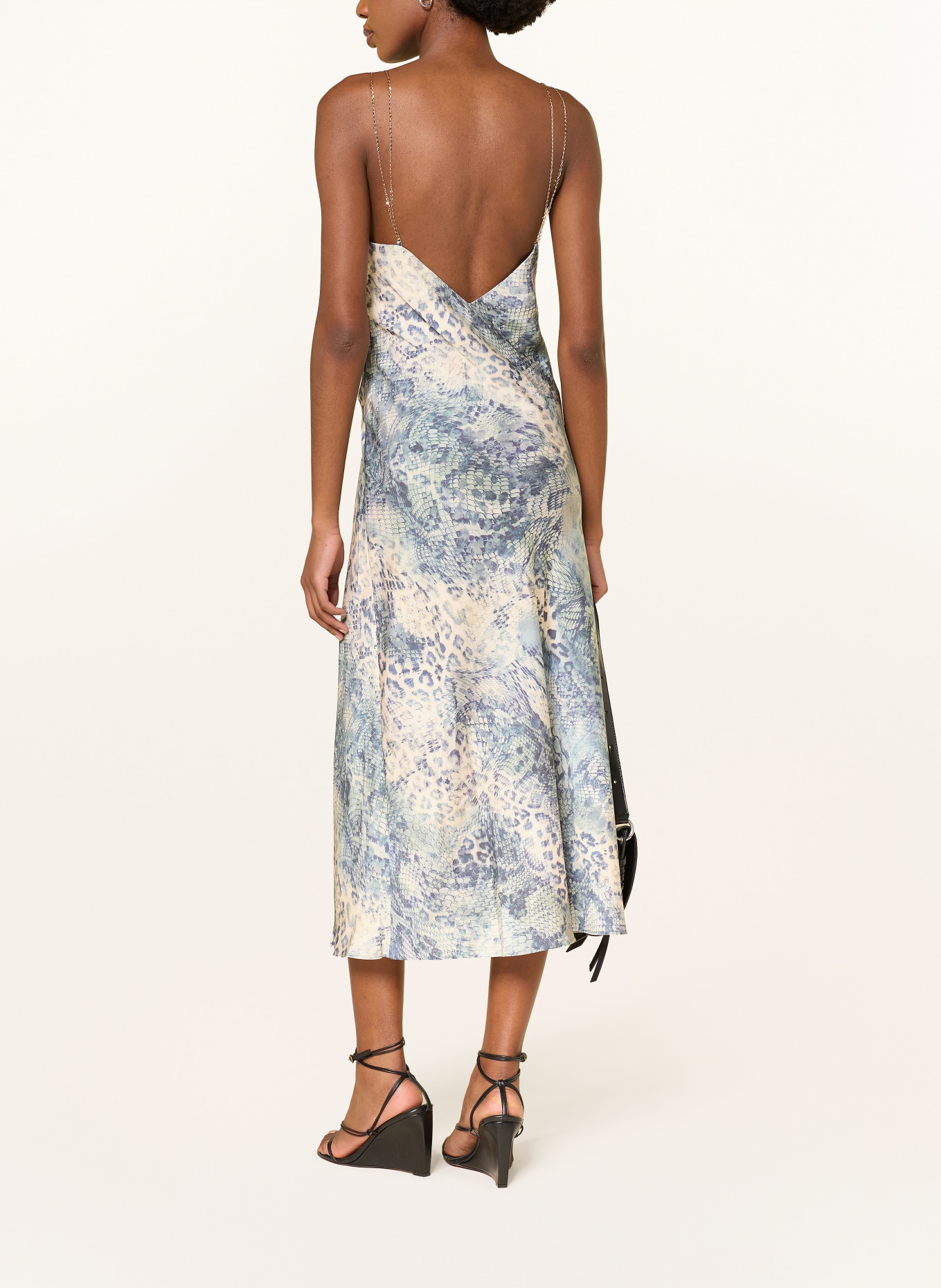 ba&sh Cocktailkleid CATELINA: DUNKELBLAU / ECRU / PETROL