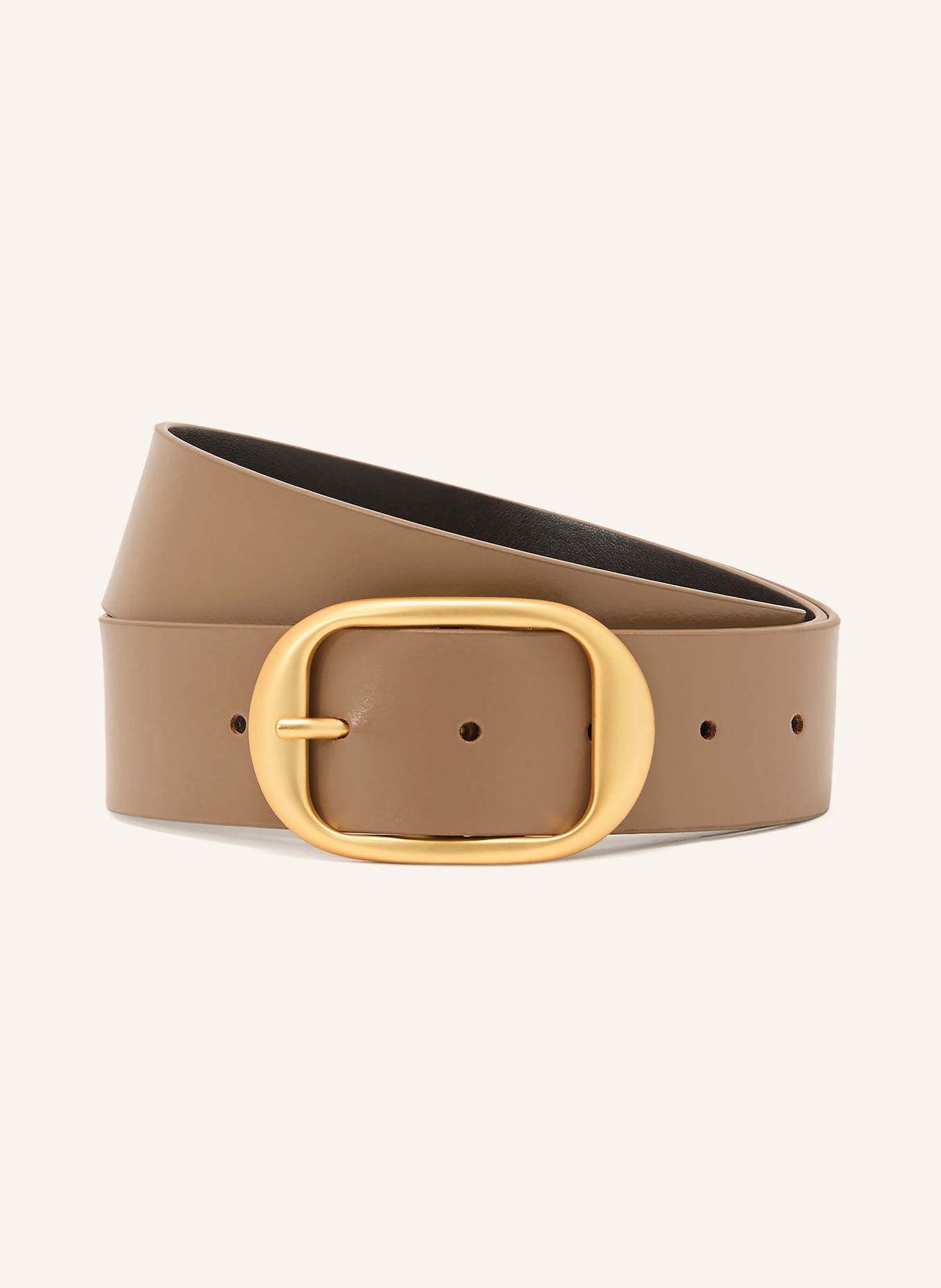 REISS Ledergürtel ATHENA: CAMEL / GOLD