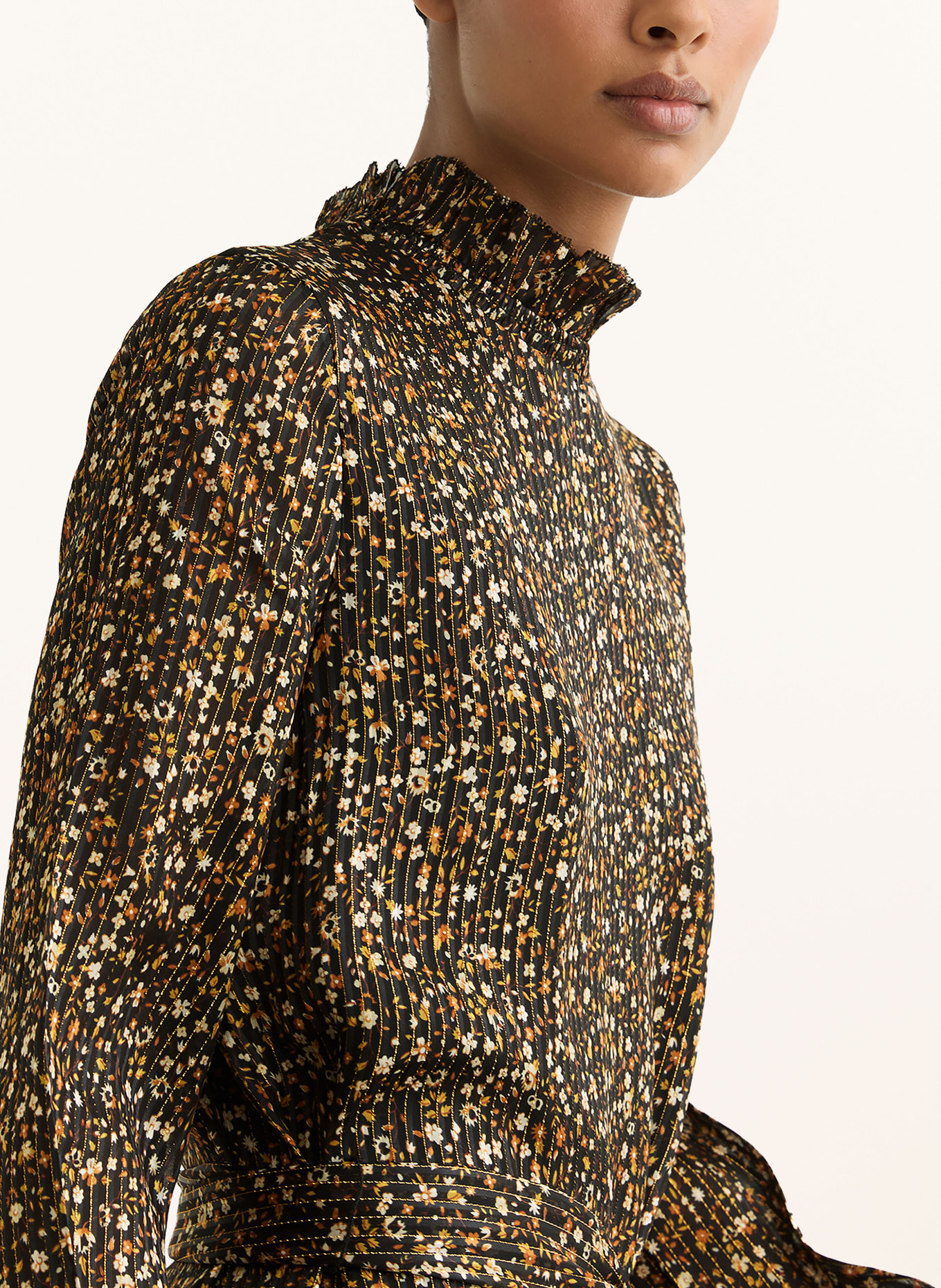 REISS Sukienka koktajlowa DARCI: CZARNY / KREMOWY / ŻÓŁTY