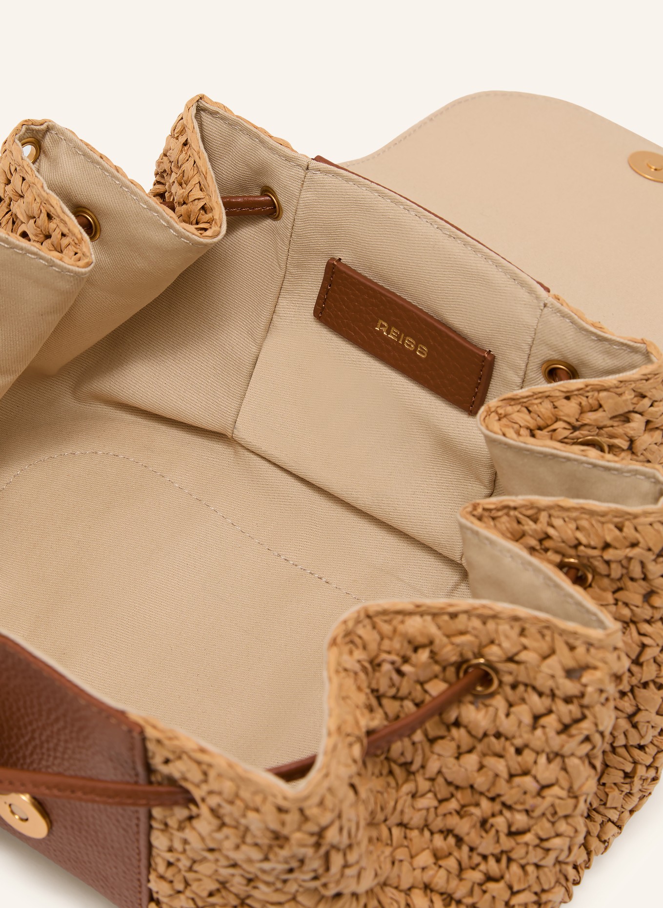 REISS Torba na ramię LORI: BEŻOWY / BRĄZOWY