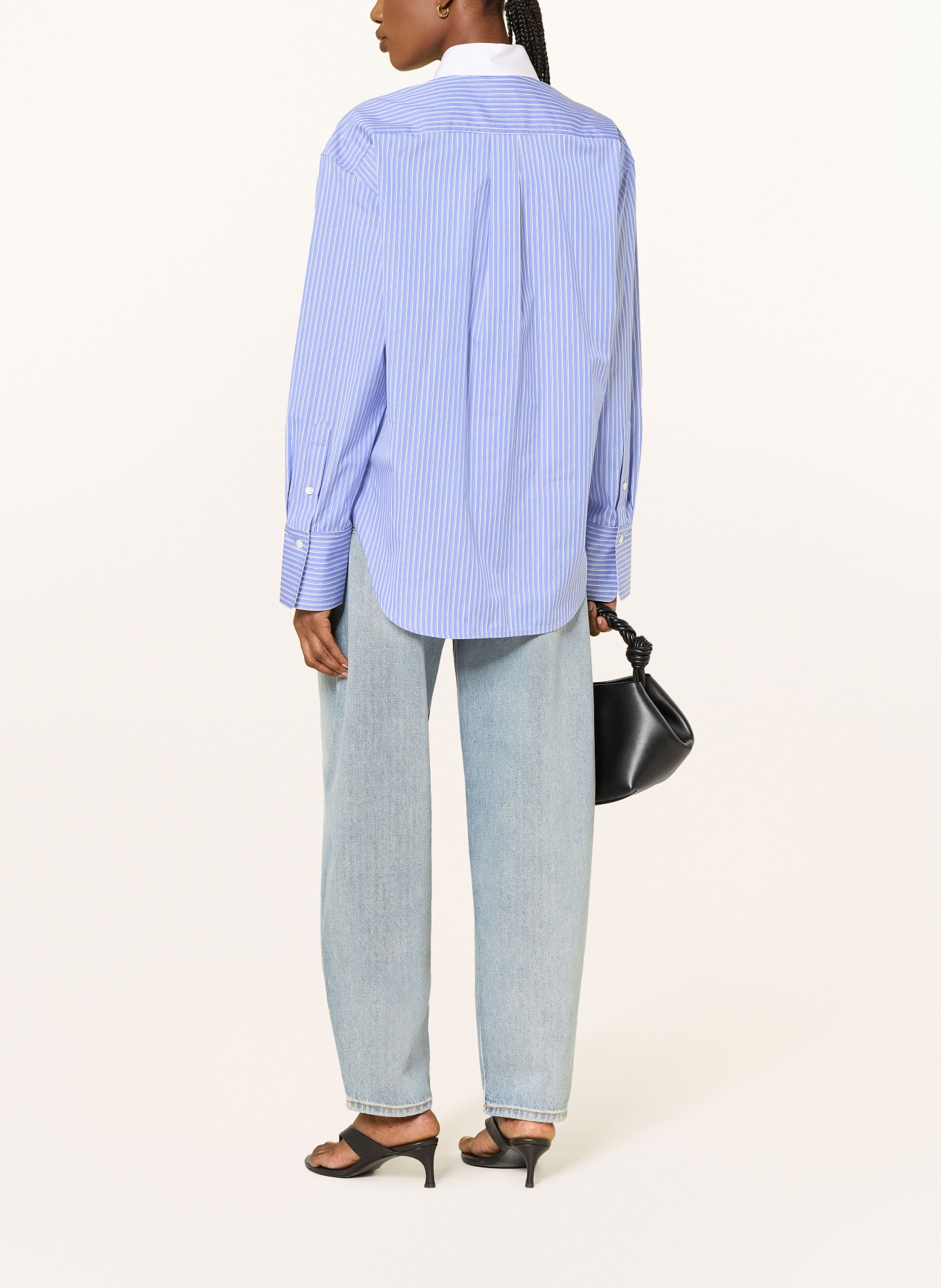 ARKET Hemdbluse: HELLBLAU / DUNKELBLAU / WEISS