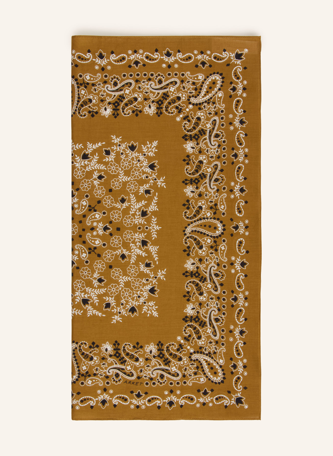 ARKET doek: COGNAC / WIT / ZWART