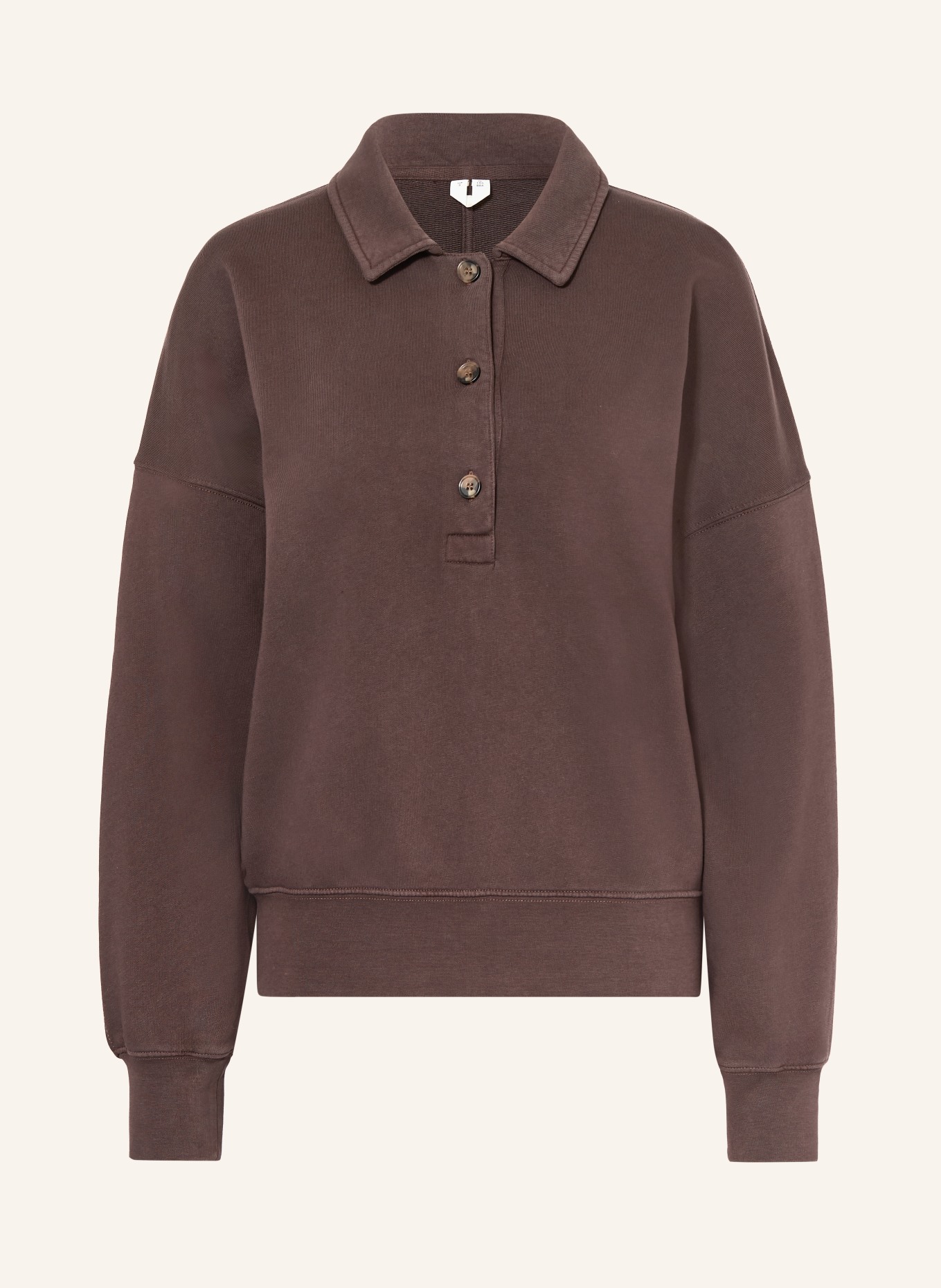 ARKET Jersey-poloshirt FLORA: MARRON FONCÉ