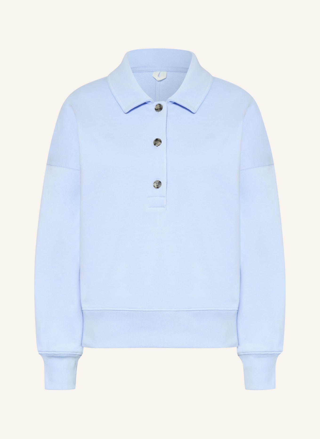 ARKET FLORA Jersey Polo Shirt: LIGHT BLUE