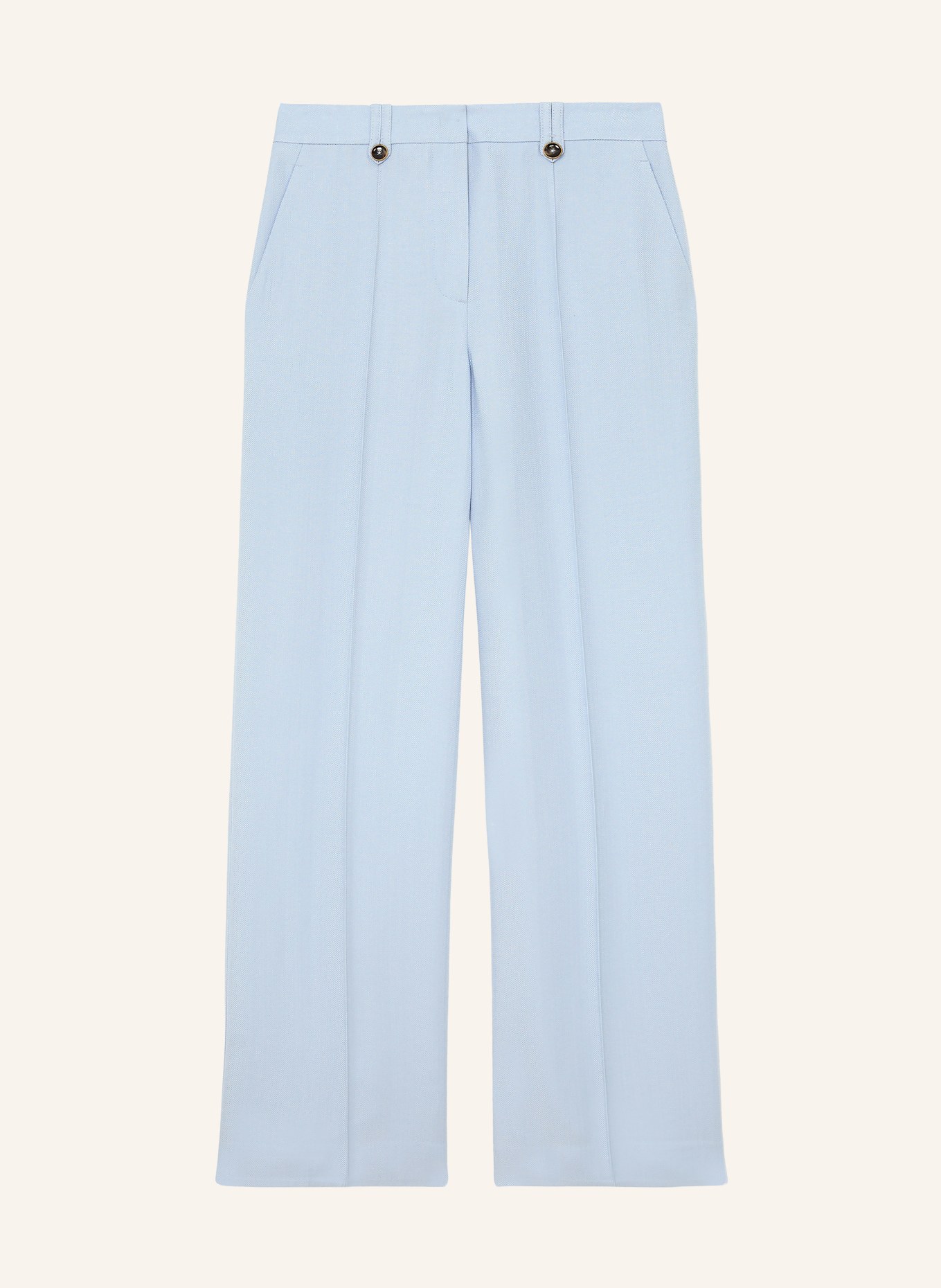 REISS MAGDA wide-leg pants: LIGHT BLUE