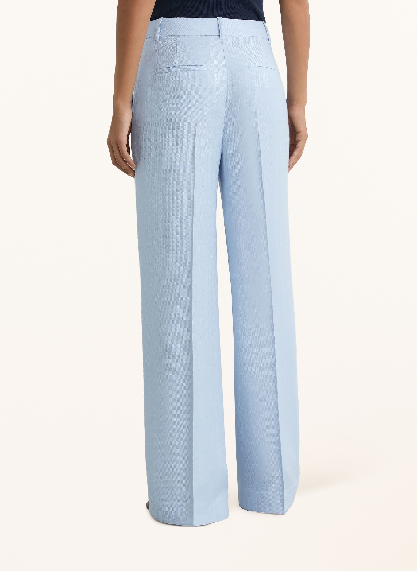 REISS MAGDA wide-leg pants: LIGHT BLUE