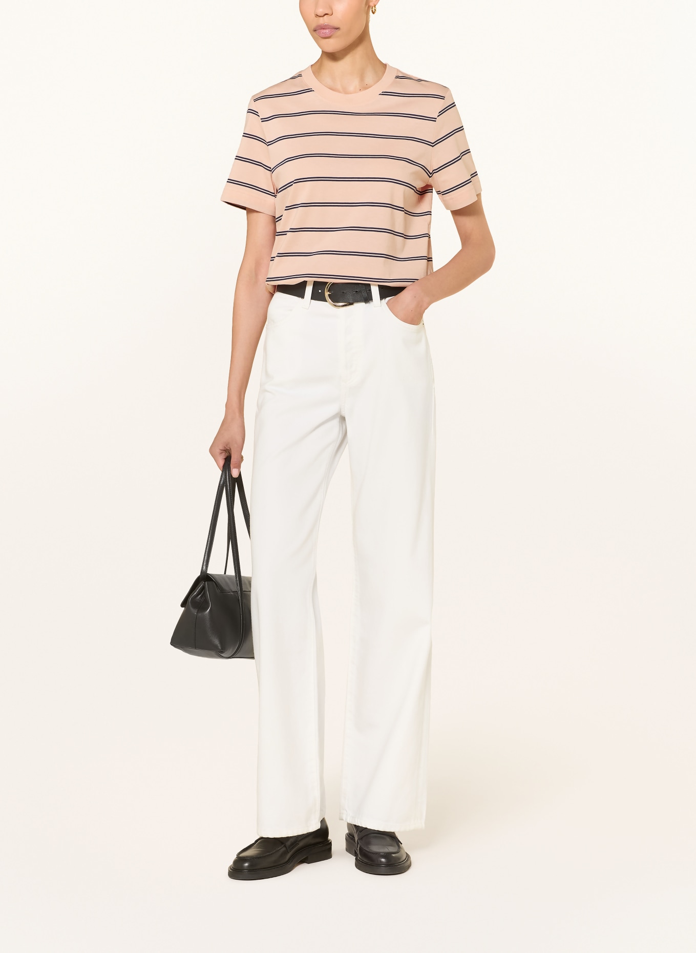 ARKET T-shirt: ROSÉ / ZWART