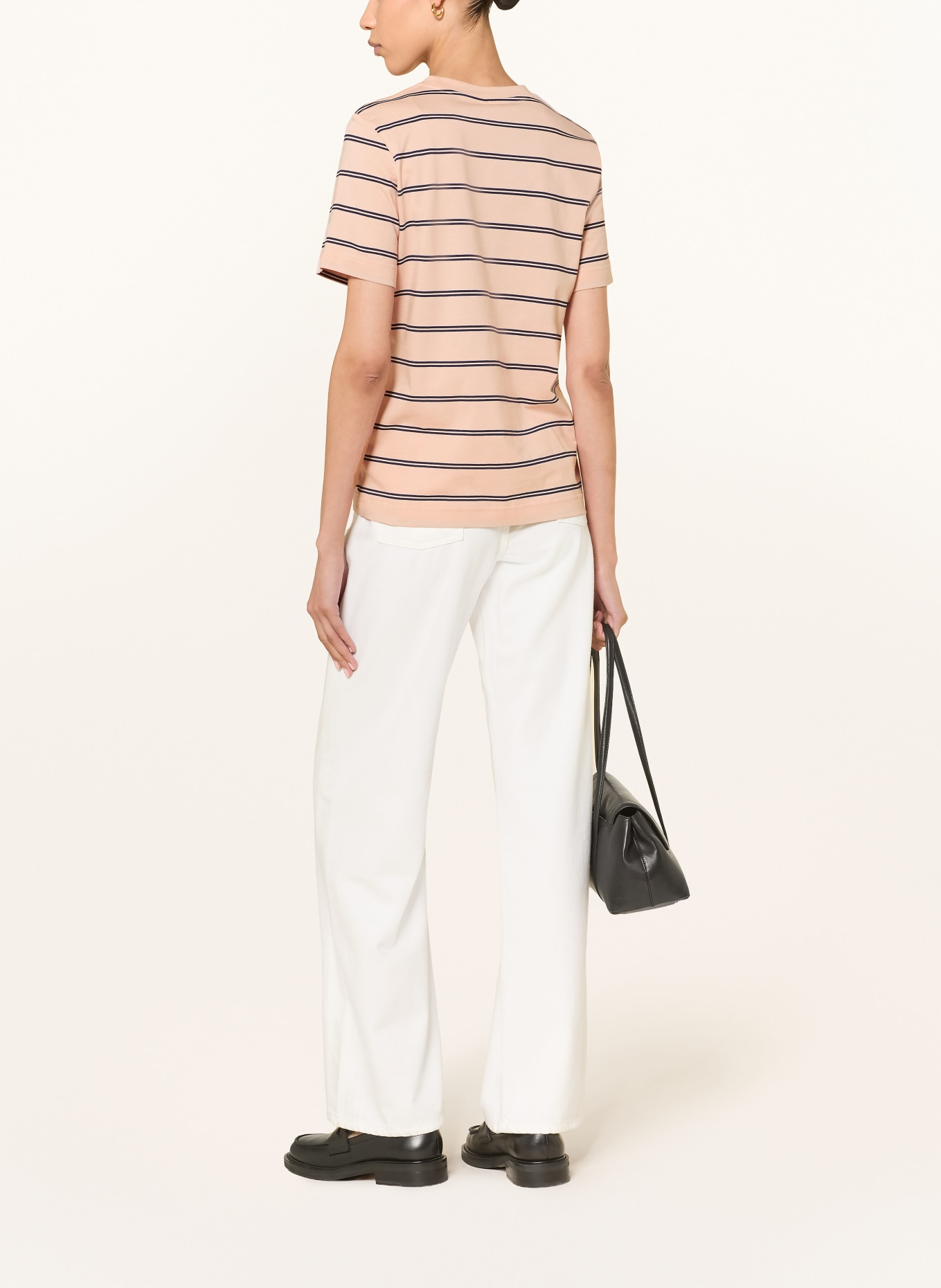 ARKET T-shirt: ROSÉ / ZWART