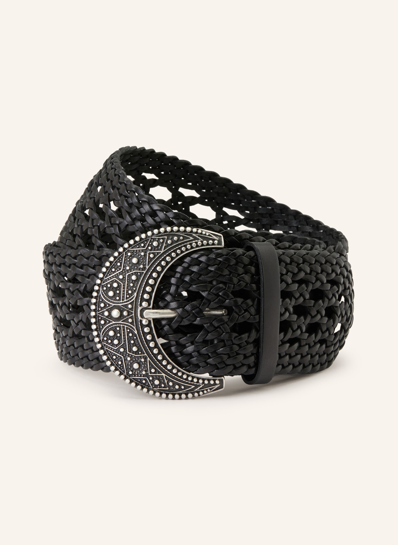 ba&sh Flechtgürtel BALMY: SCHWARZ / SILBER