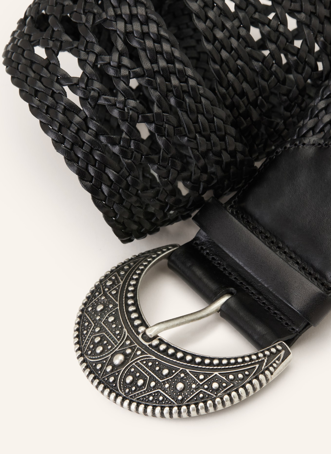 ba&sh Flechtgürtel BALMY: SCHWARZ / SILBER