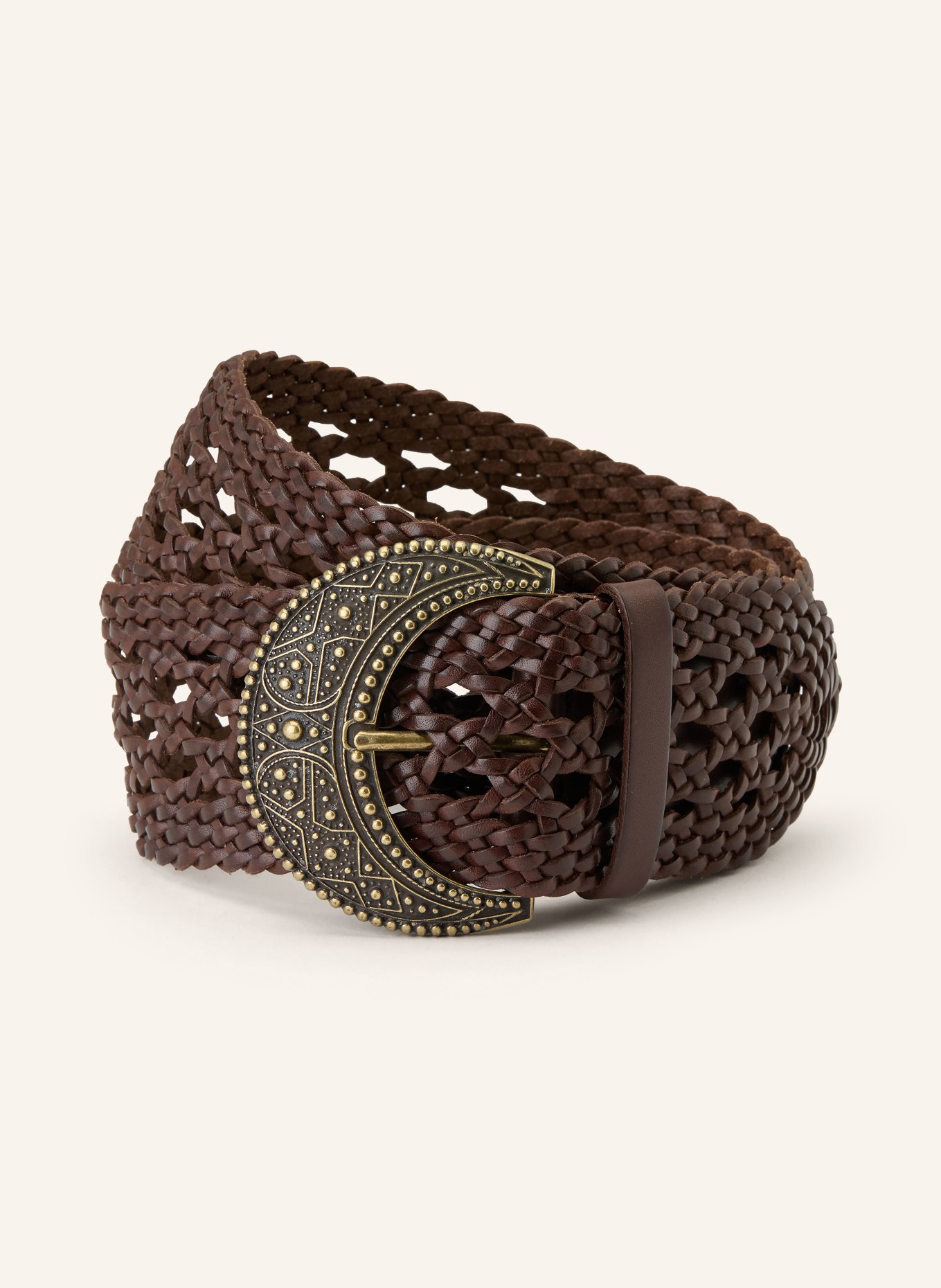 ba&sh Flechtgürtel BALMY: DUNKELBRAUN / GOLD