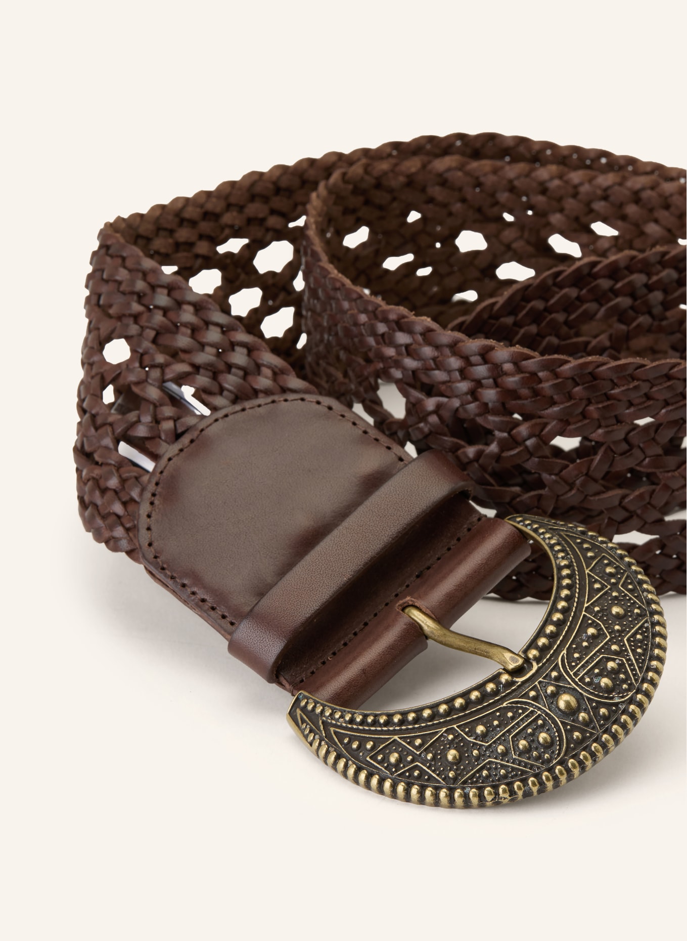 ba&sh Flechtgürtel BALMY: DUNKELBRAUN / GOLD