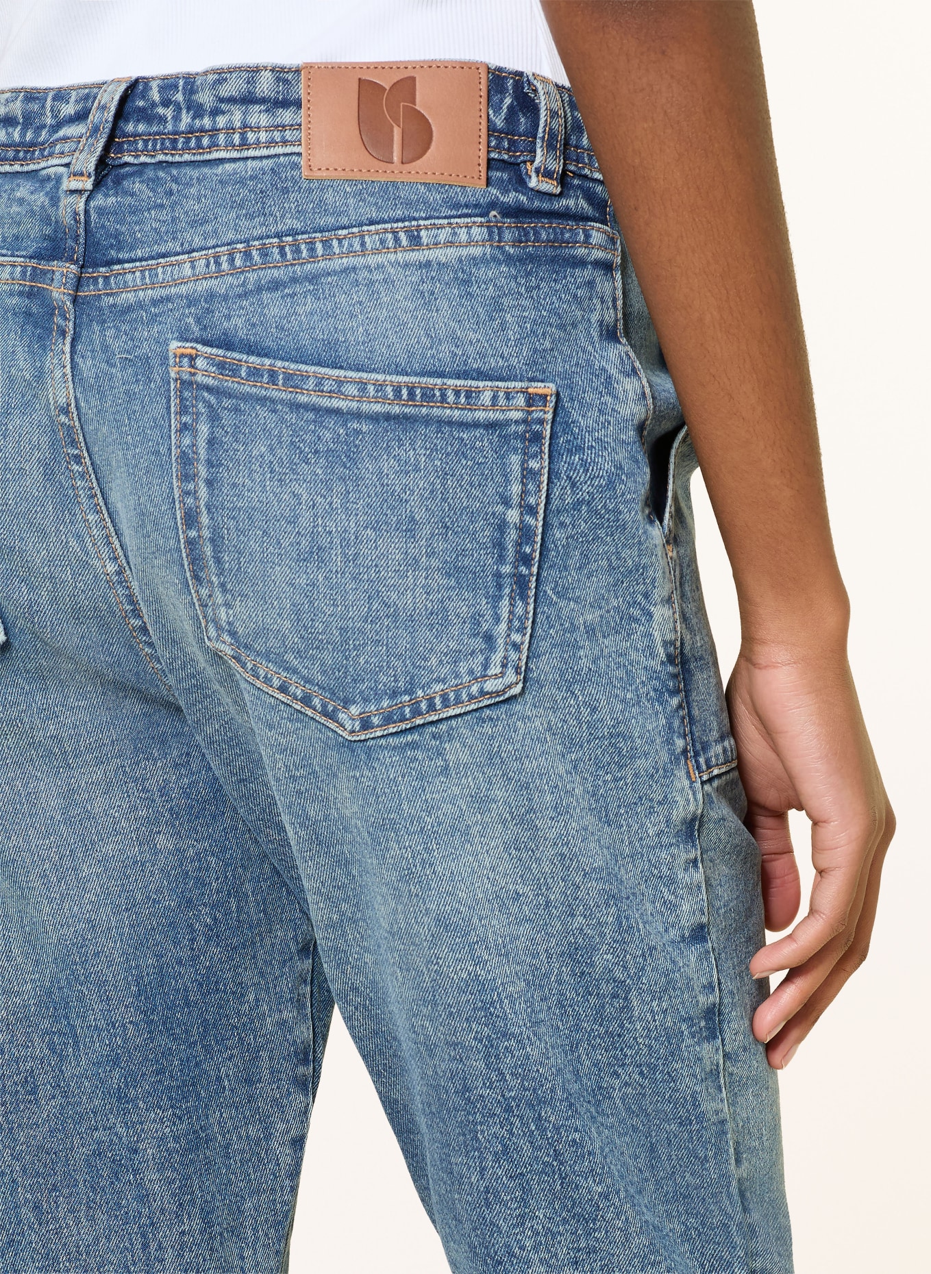 ba&sh Cropped Jeans MALLY: BLUE LIGHTUSEDBLUE