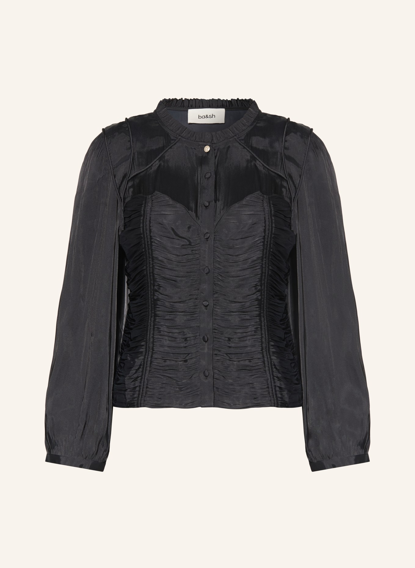 ba&sh Satinbluse CIMILA: SCHWARZ