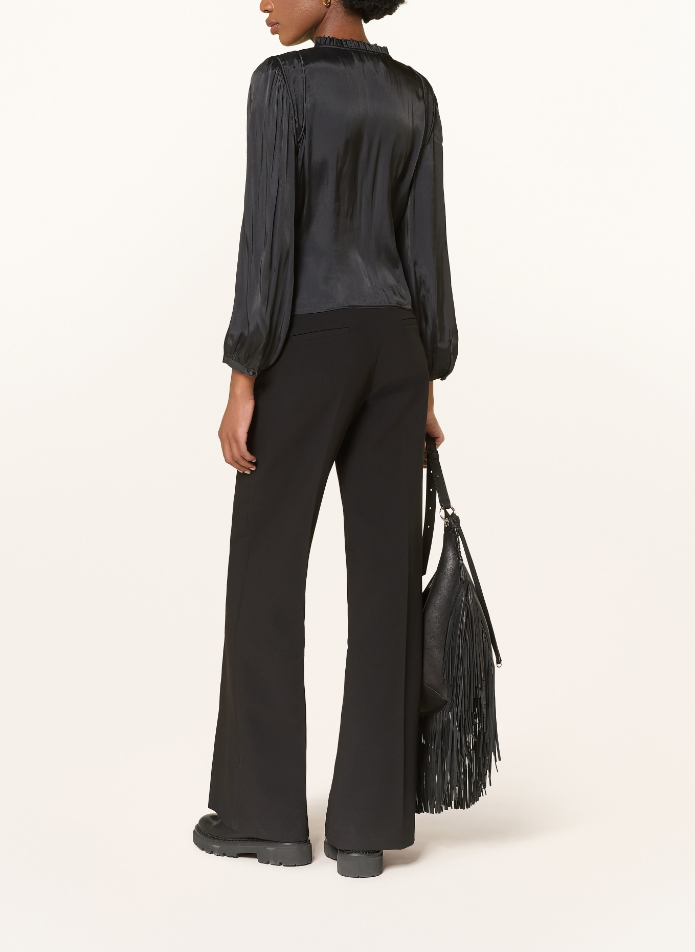 ba&sh Satinbluse CIMILA: SCHWARZ