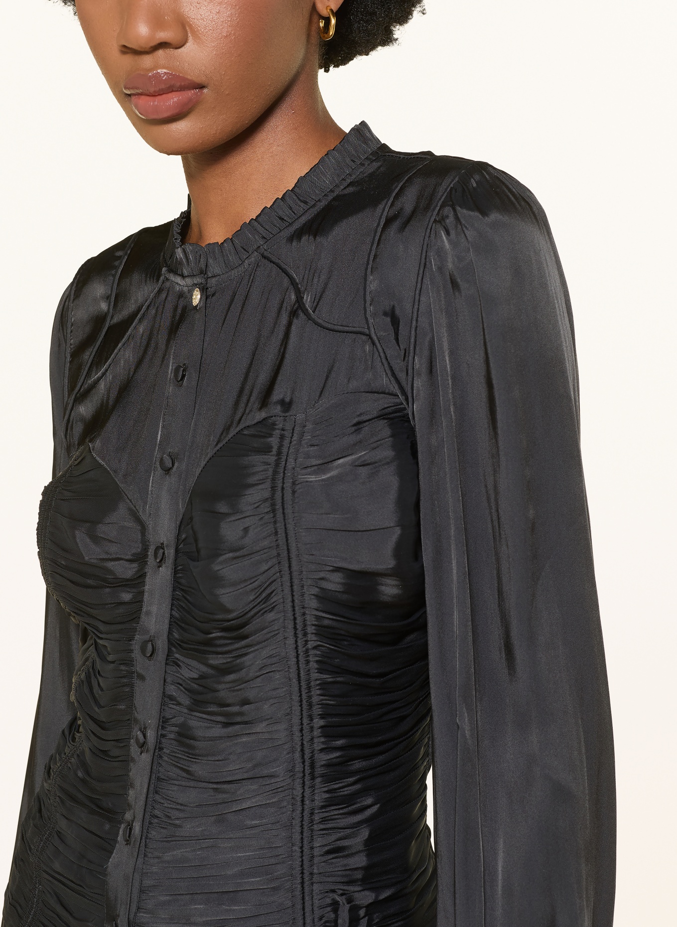 ba&sh Satinbluse CIMILA: SCHWARZ